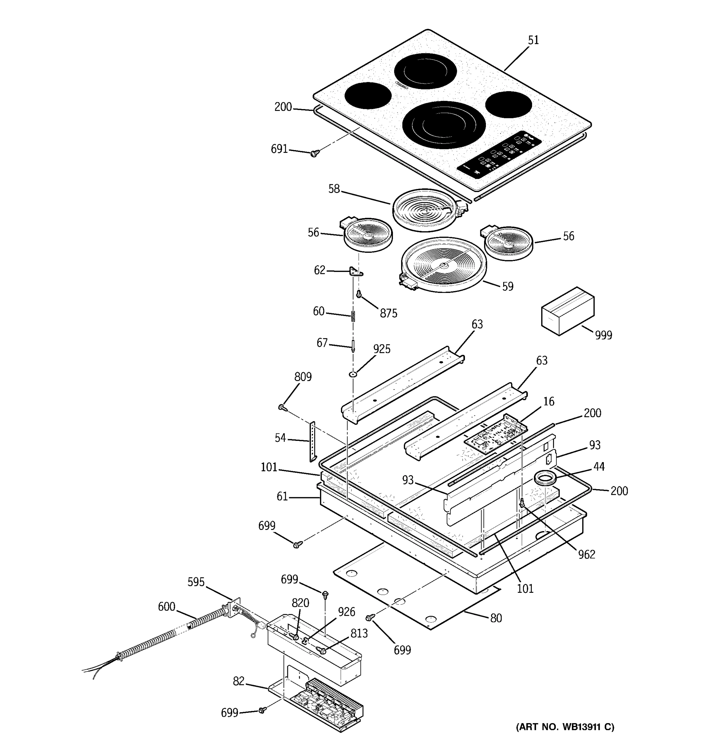 CONTROL PANEL & COOKTOP