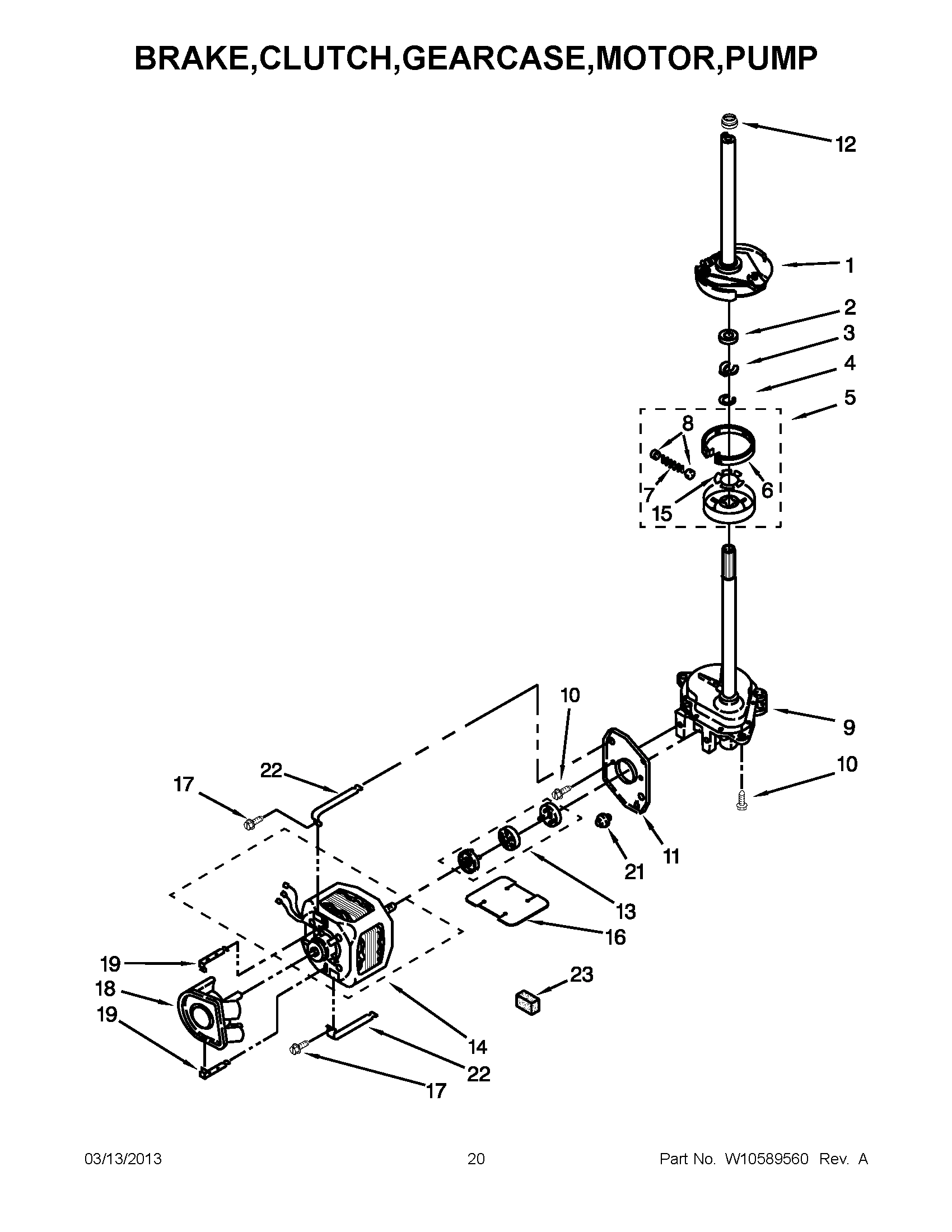 10 - BRAKE,CLUTCH,GEARCASE,MOTOR,PUMP
