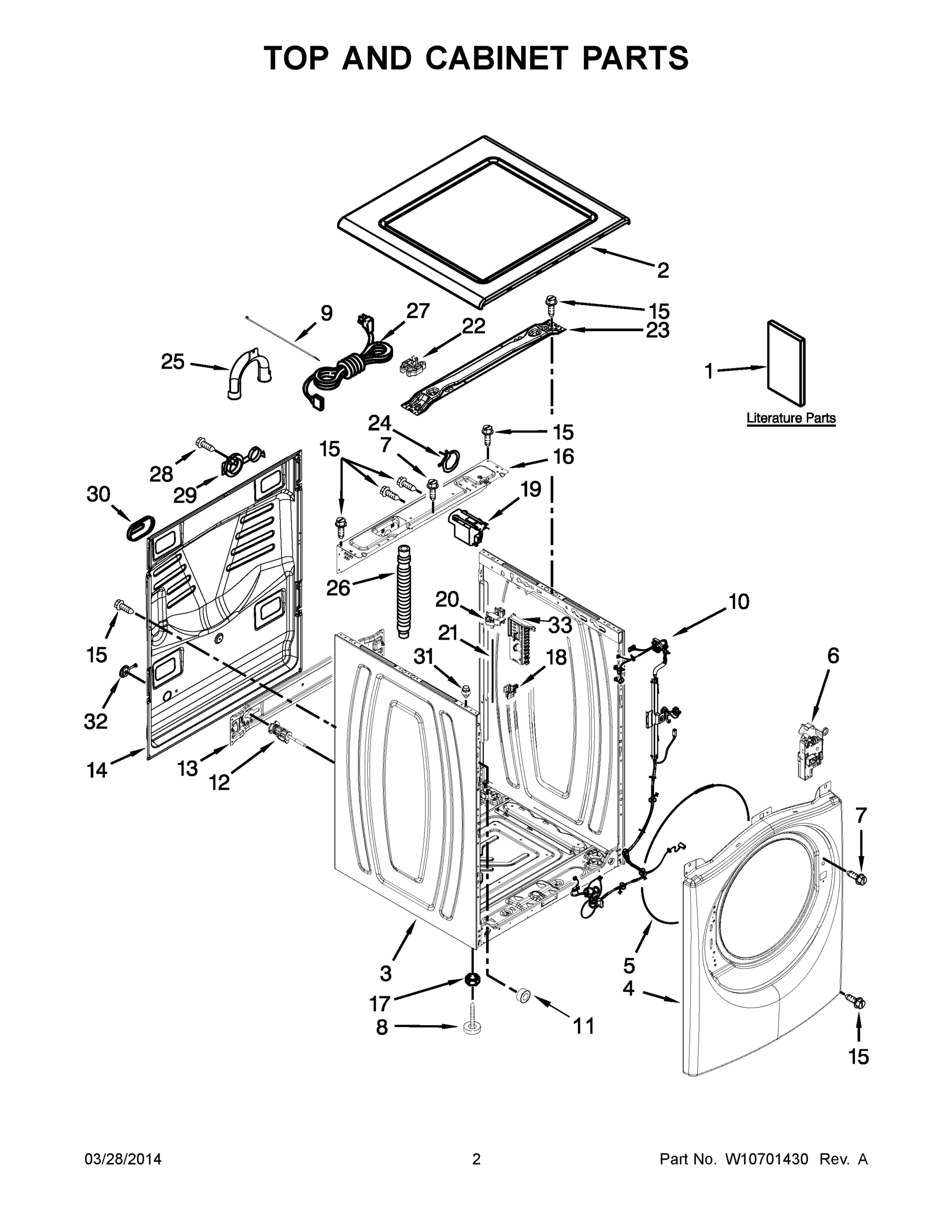 02 - TOP AND CABINET PARTS
