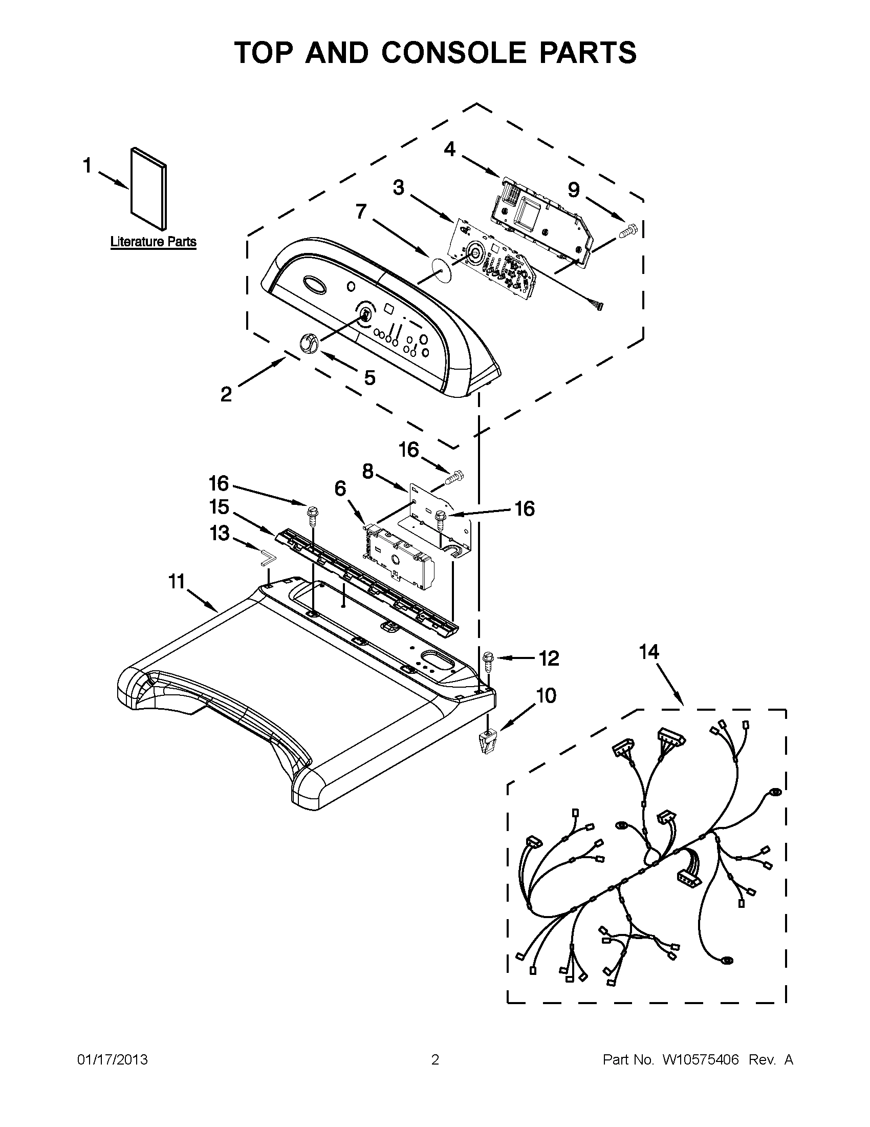 01 - TOP AND CONSOLE PARTS