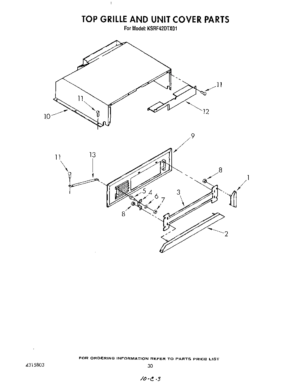 18 - TOP GRILLE AND UNIT COVER