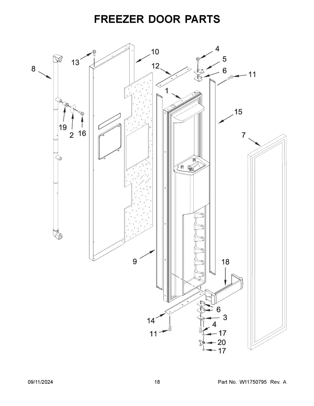 10 - FREEZER DOOR PARTS