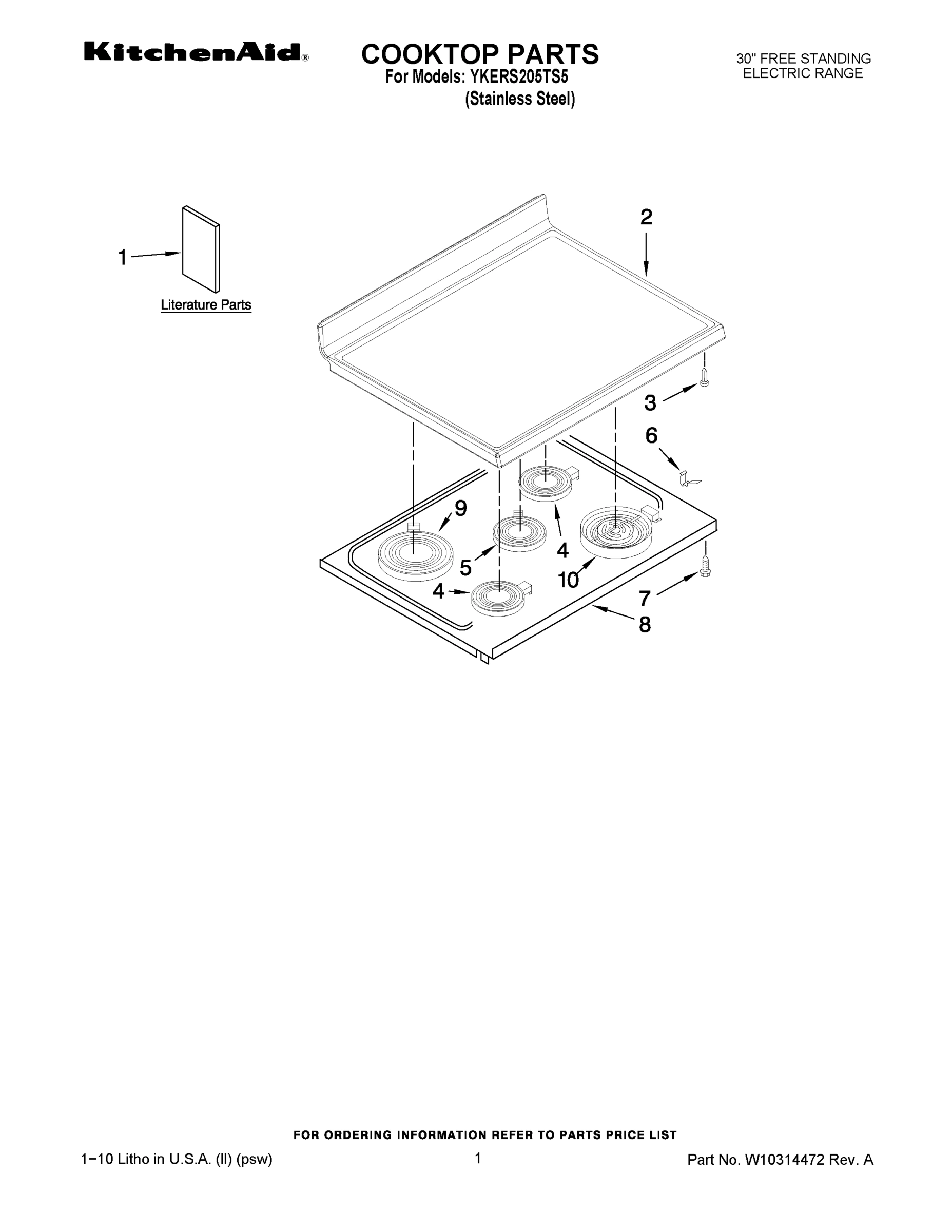 01 - COOKTOP PARTS