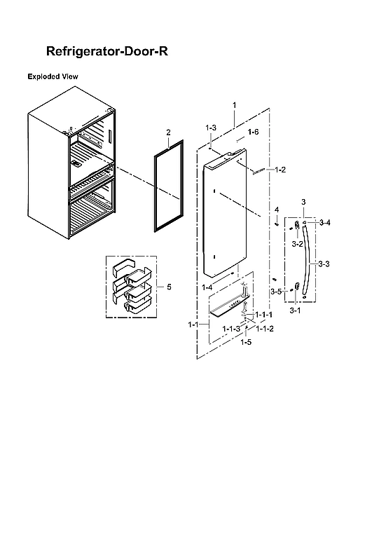 Right Refrigerator Door Parts