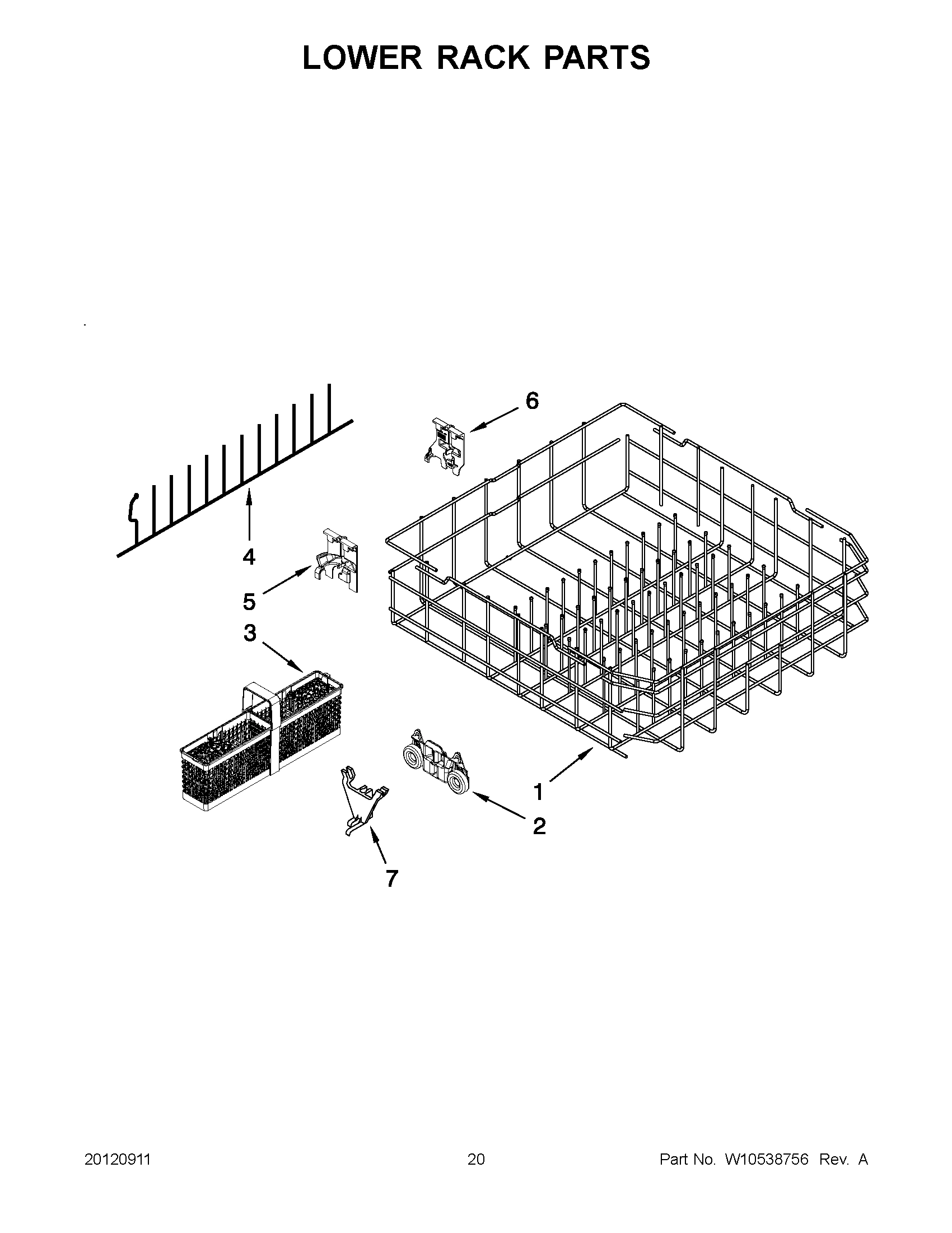10 - LOWER RACK PARTS