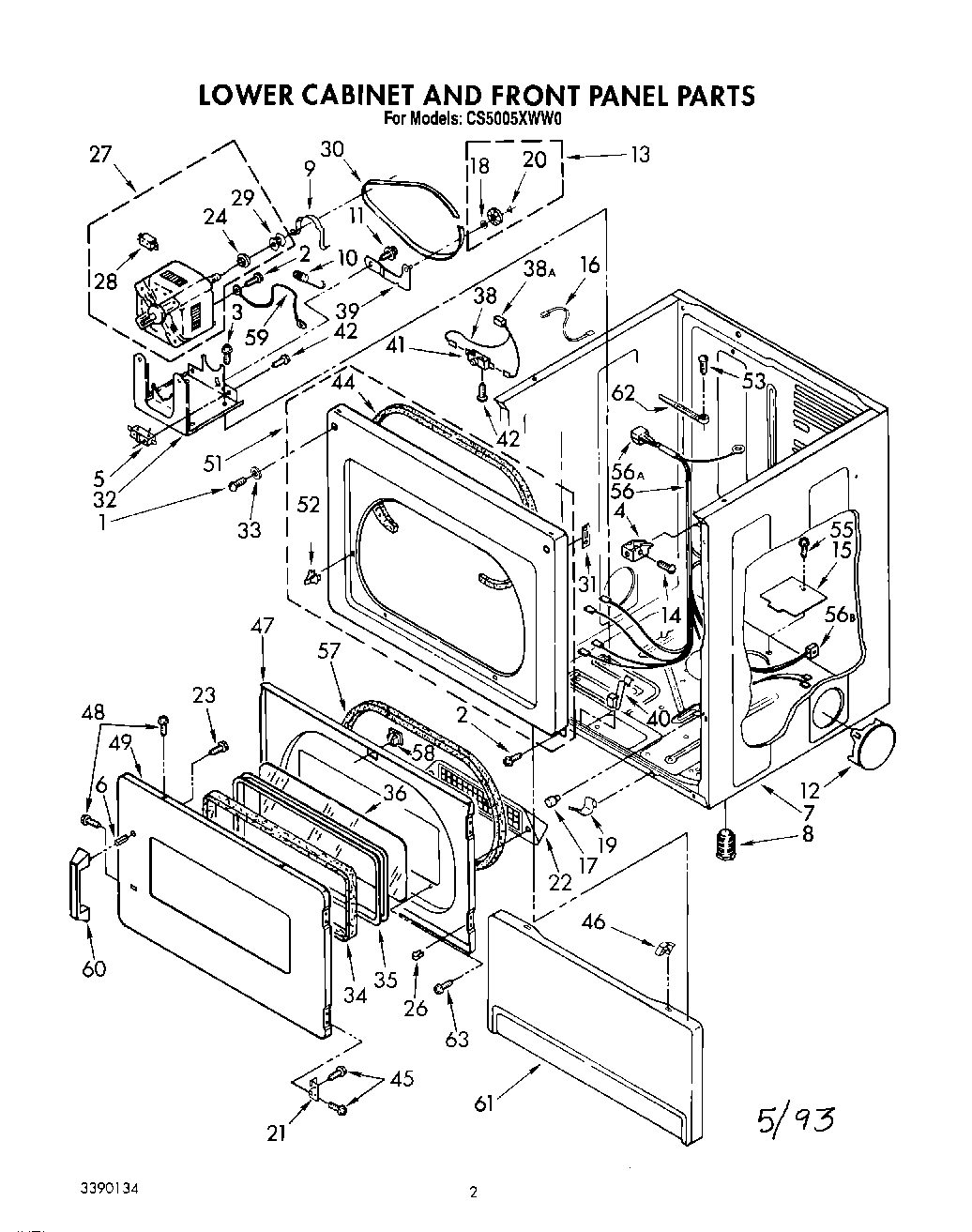 01 - LOWER CABINET AND FRONT PANEL