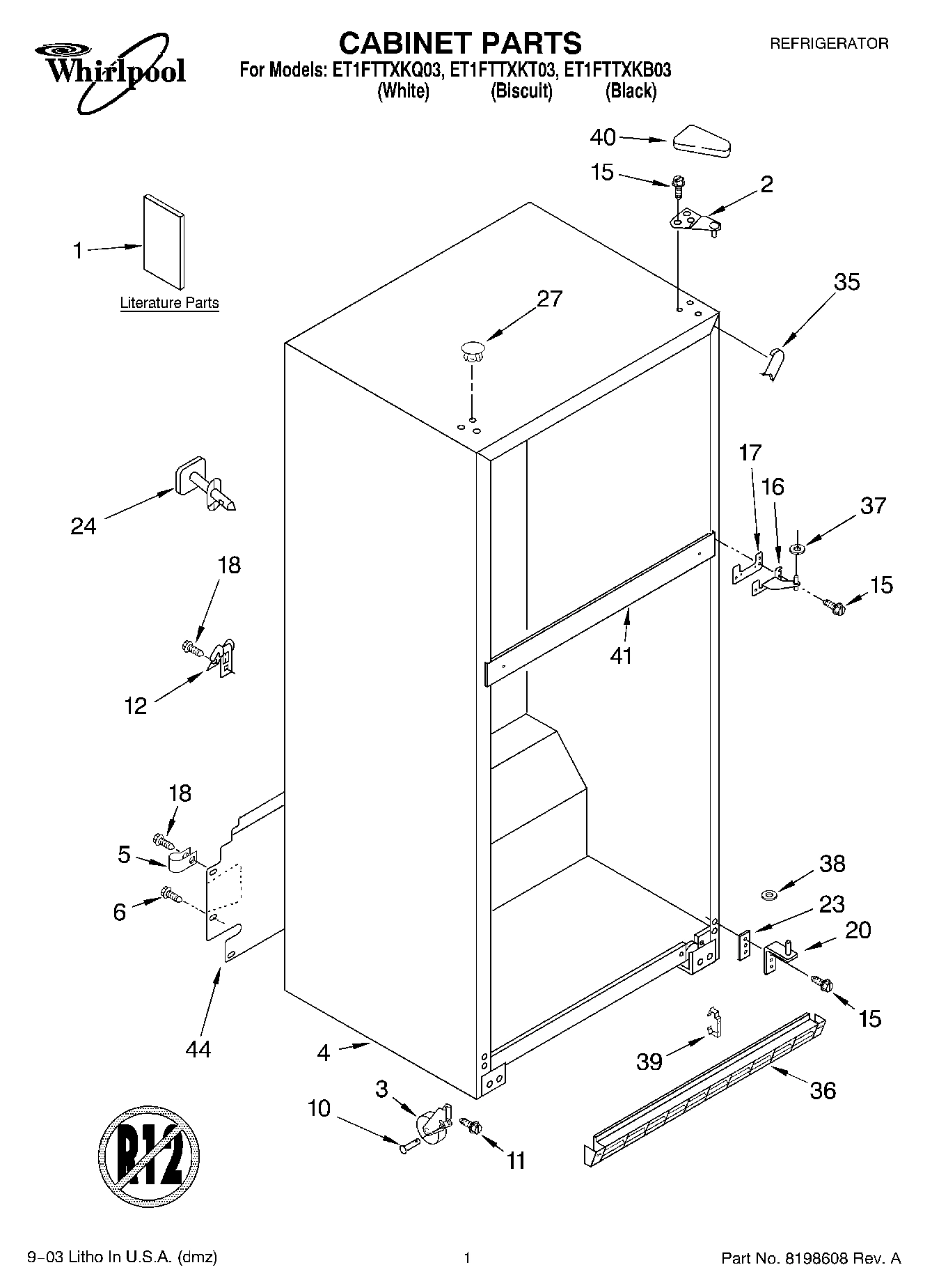 01 - CABINET PARTS