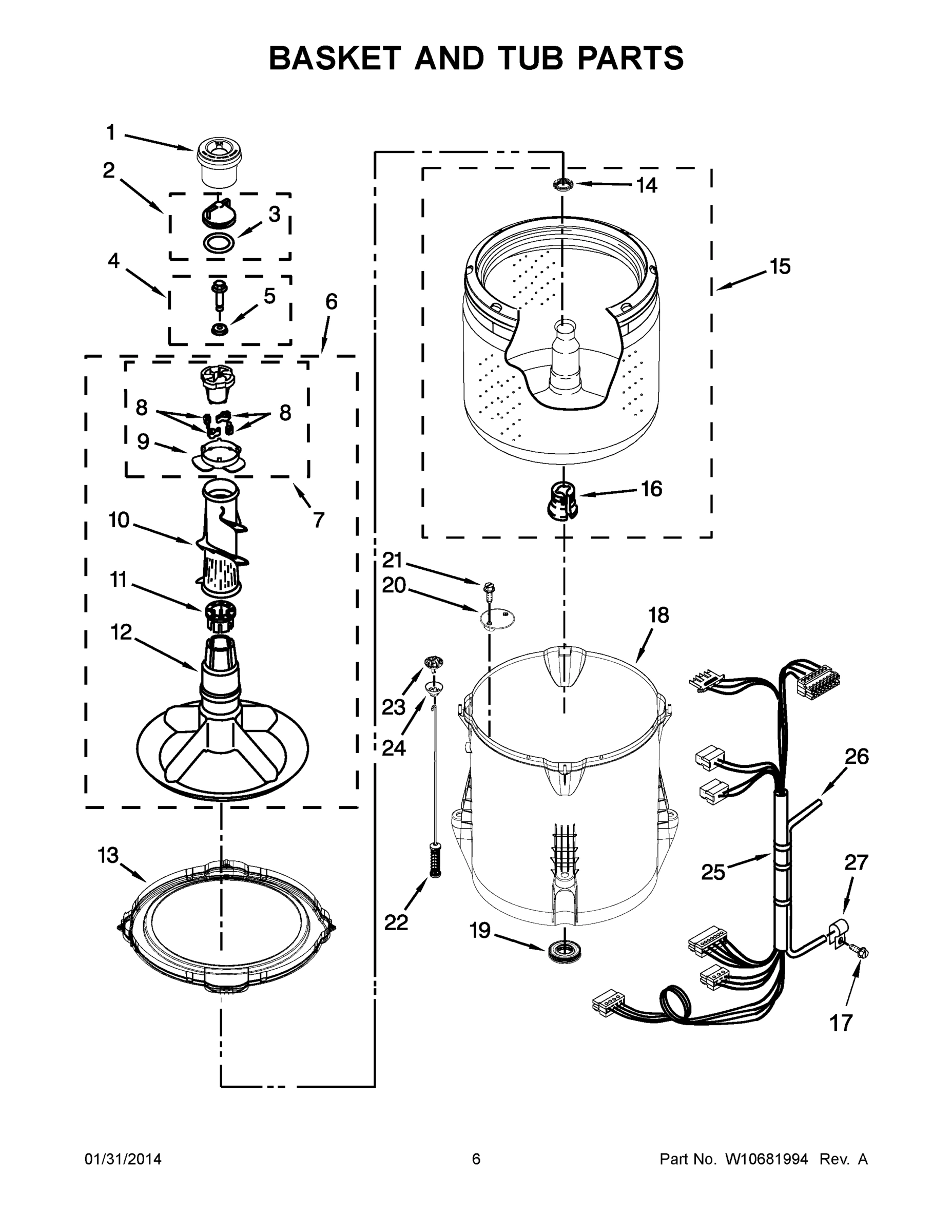 04 - BASKET AND TUB PARTS