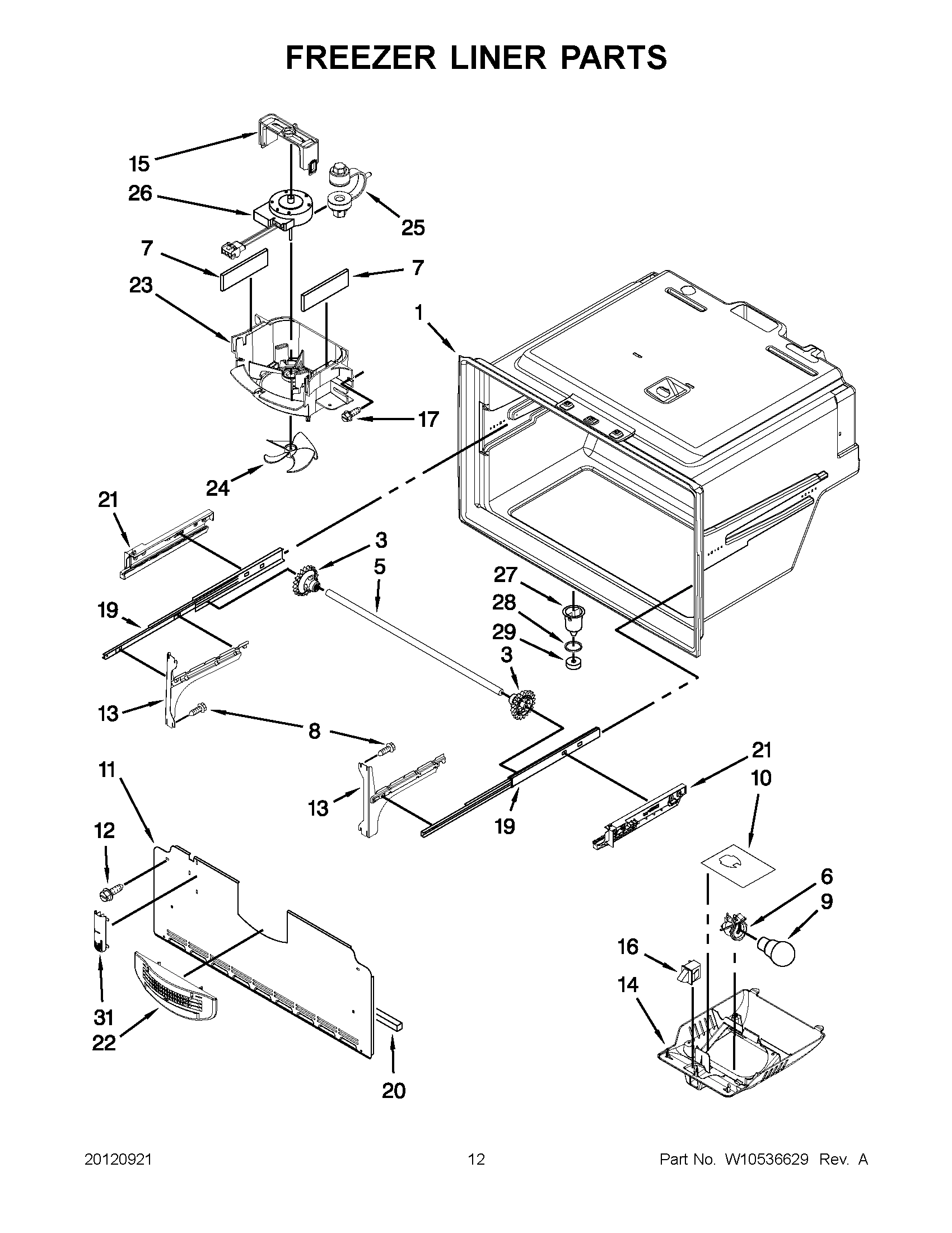 06 - FREEZER LINER PARTS
