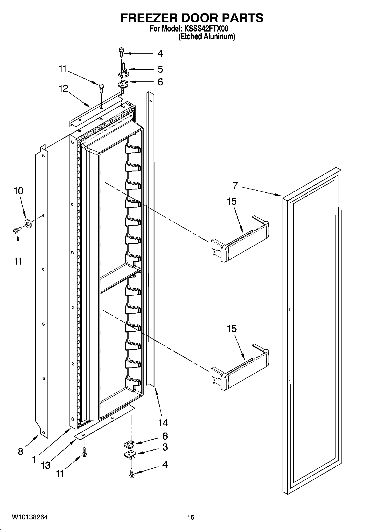 10 - FREEZER DOOR PARTS