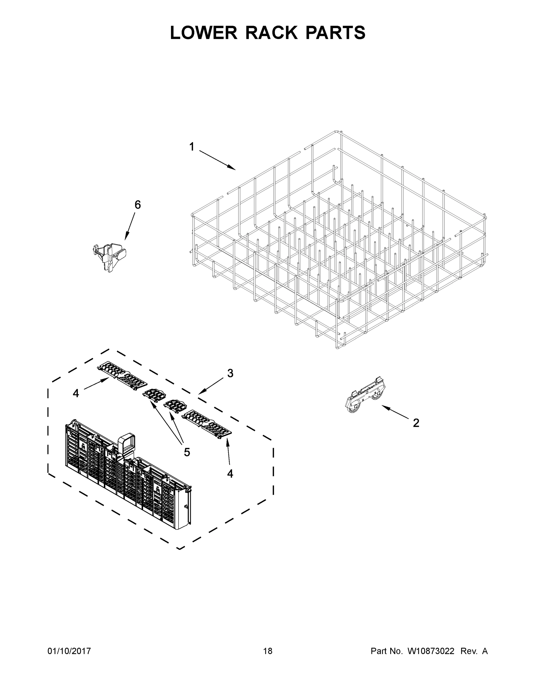 10 - LOWER RACK PARTS
