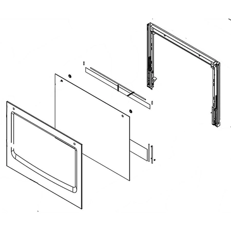 W11111694 Whirlpool Door Glass Assembly