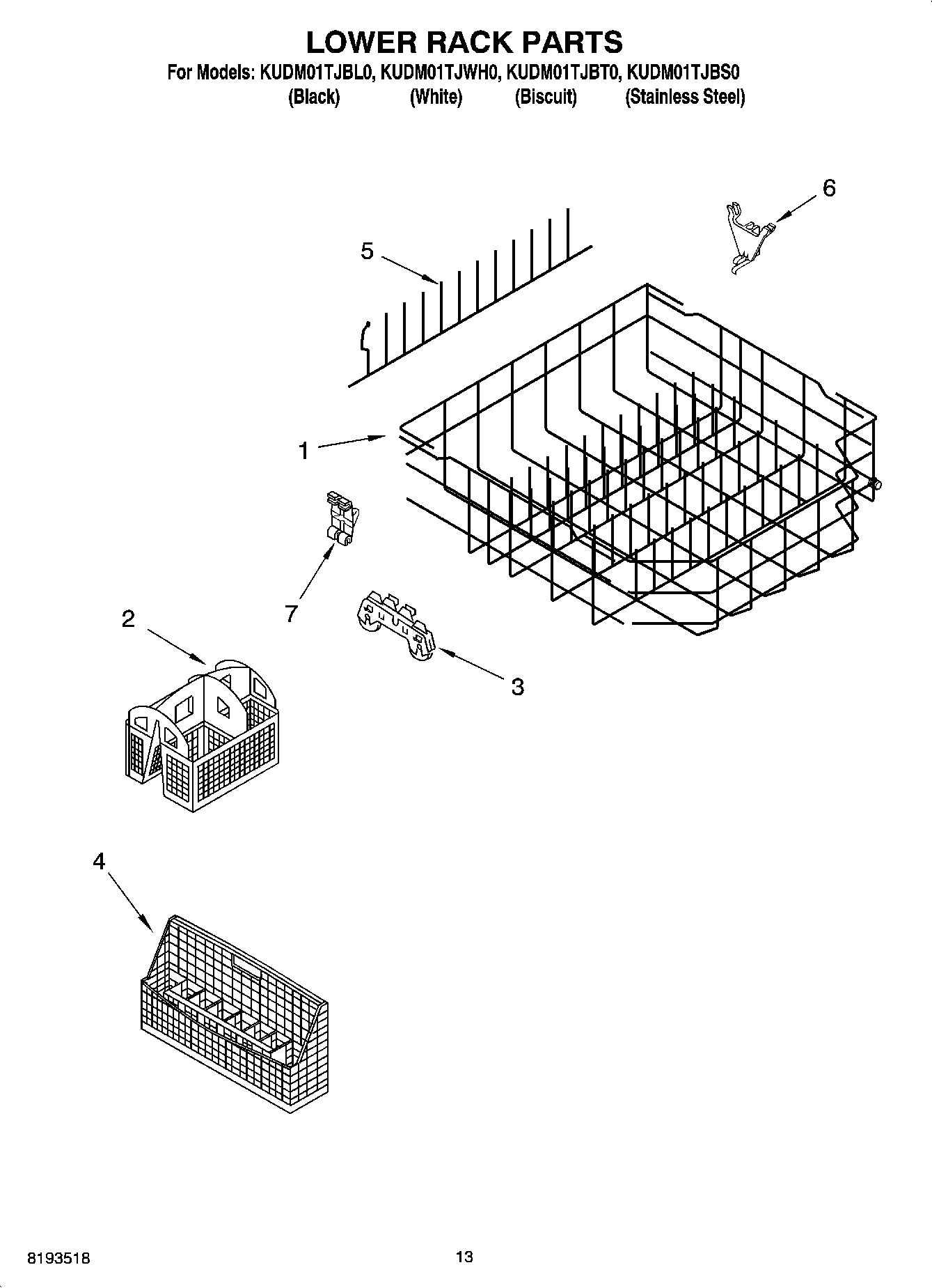 10 - LOWER RACK PARTS