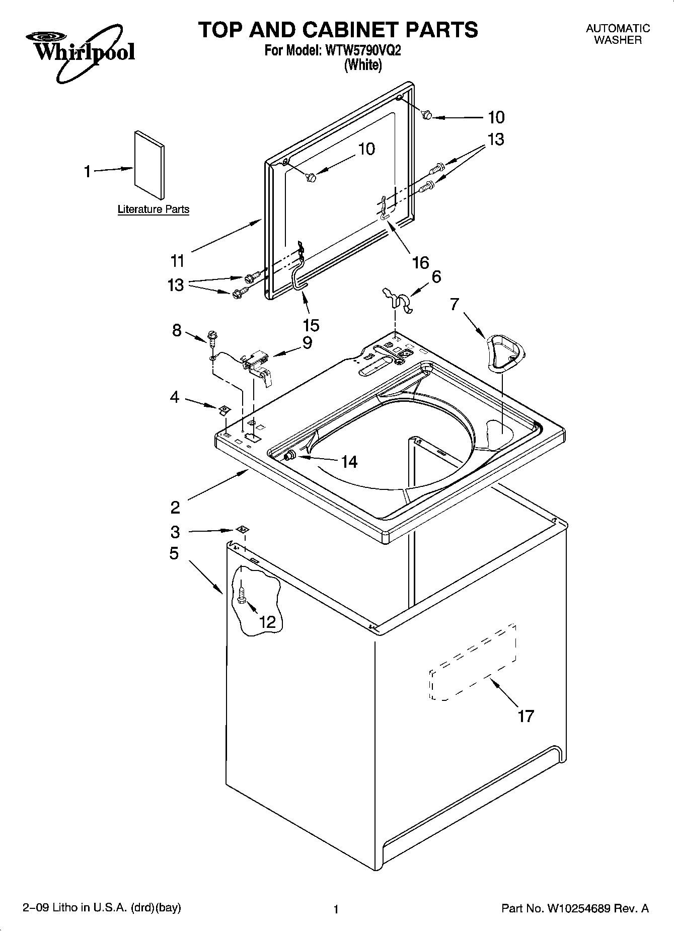 01 - TOP AND CABINET PARTS