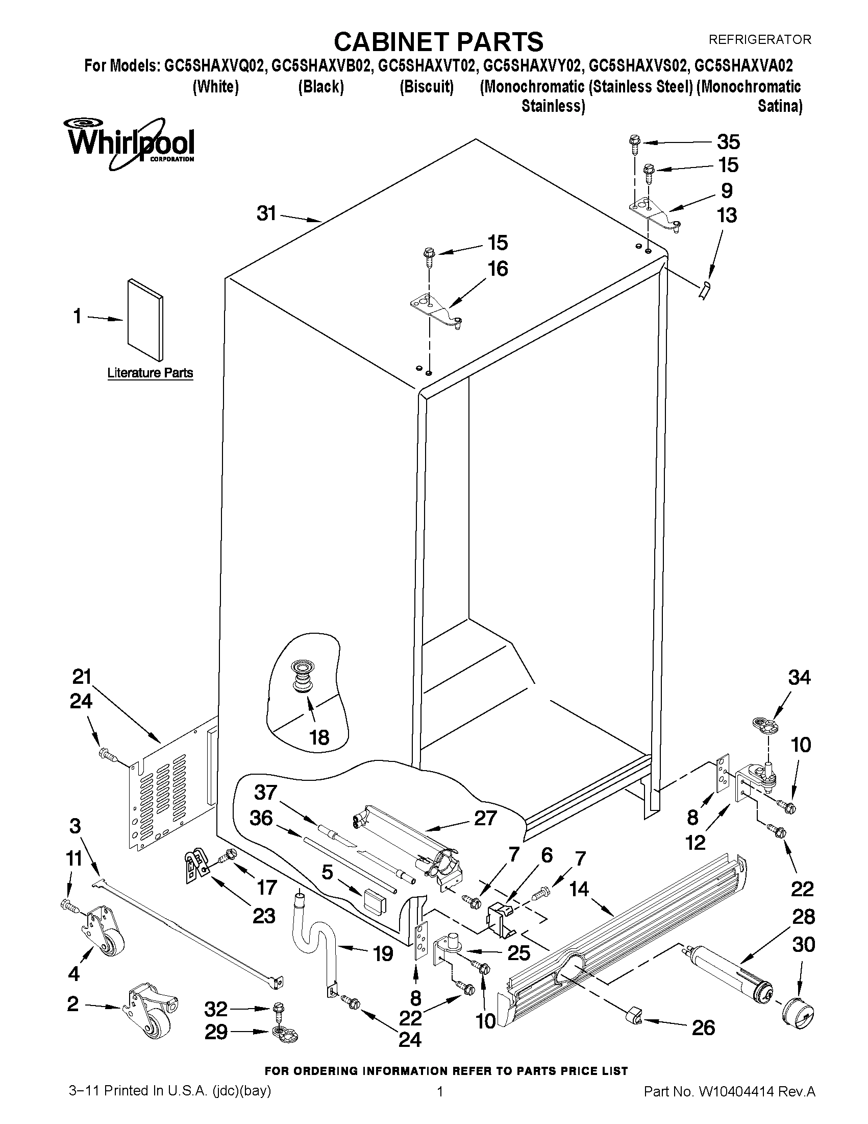 01 - CABINET PARTS