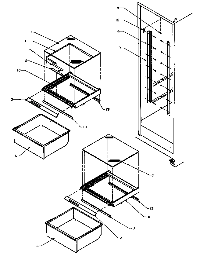 15 - REF SHELVING AND DRAWERS