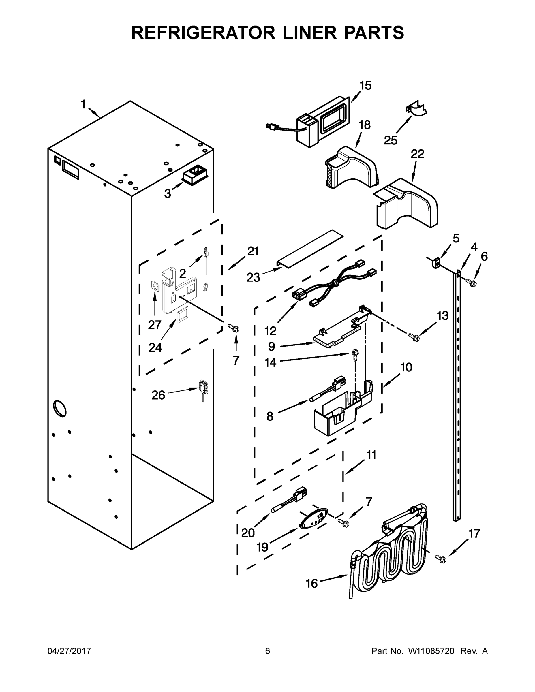 04 - REFRIGERATOR LINER PARTS