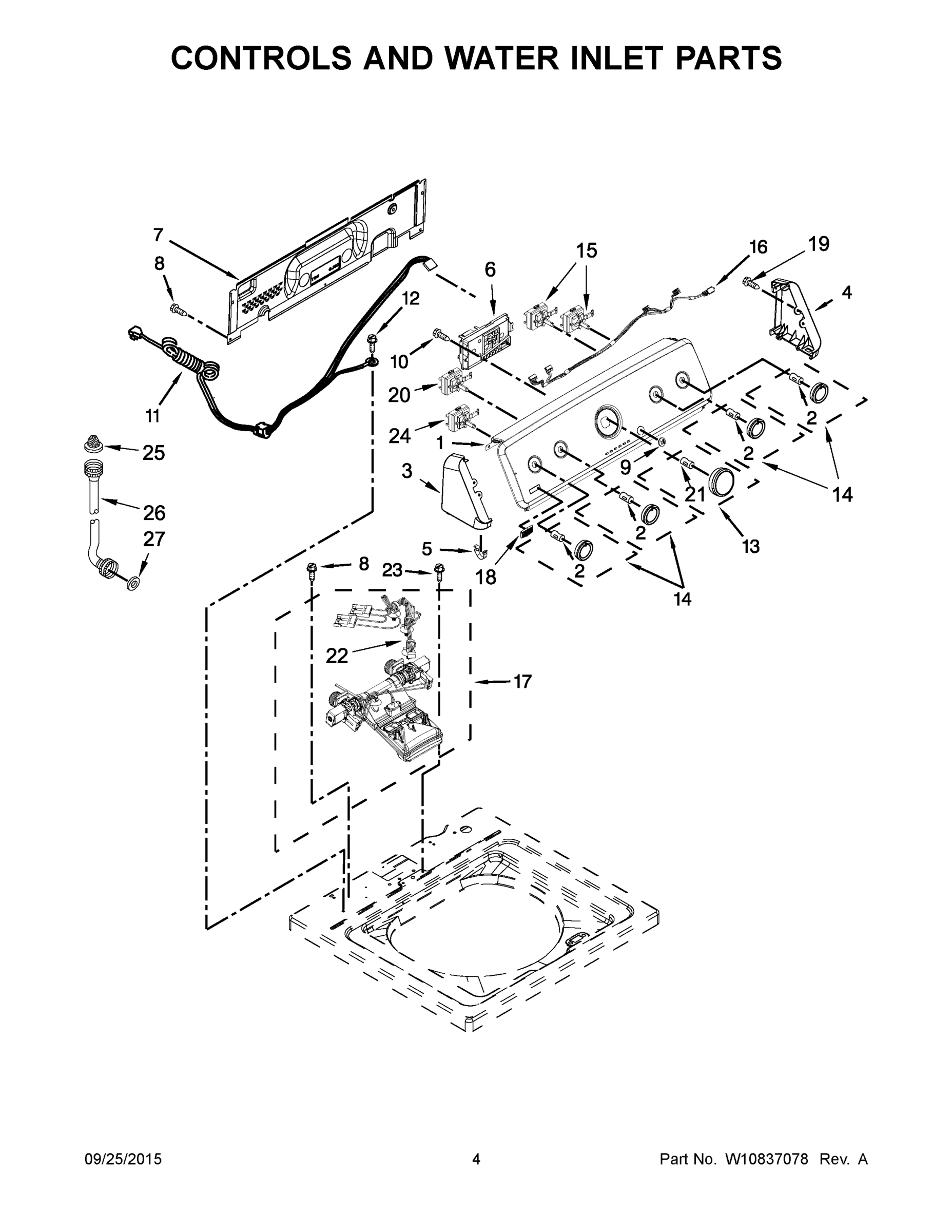 03 - CONSOLE AND WATER INLET PARTS