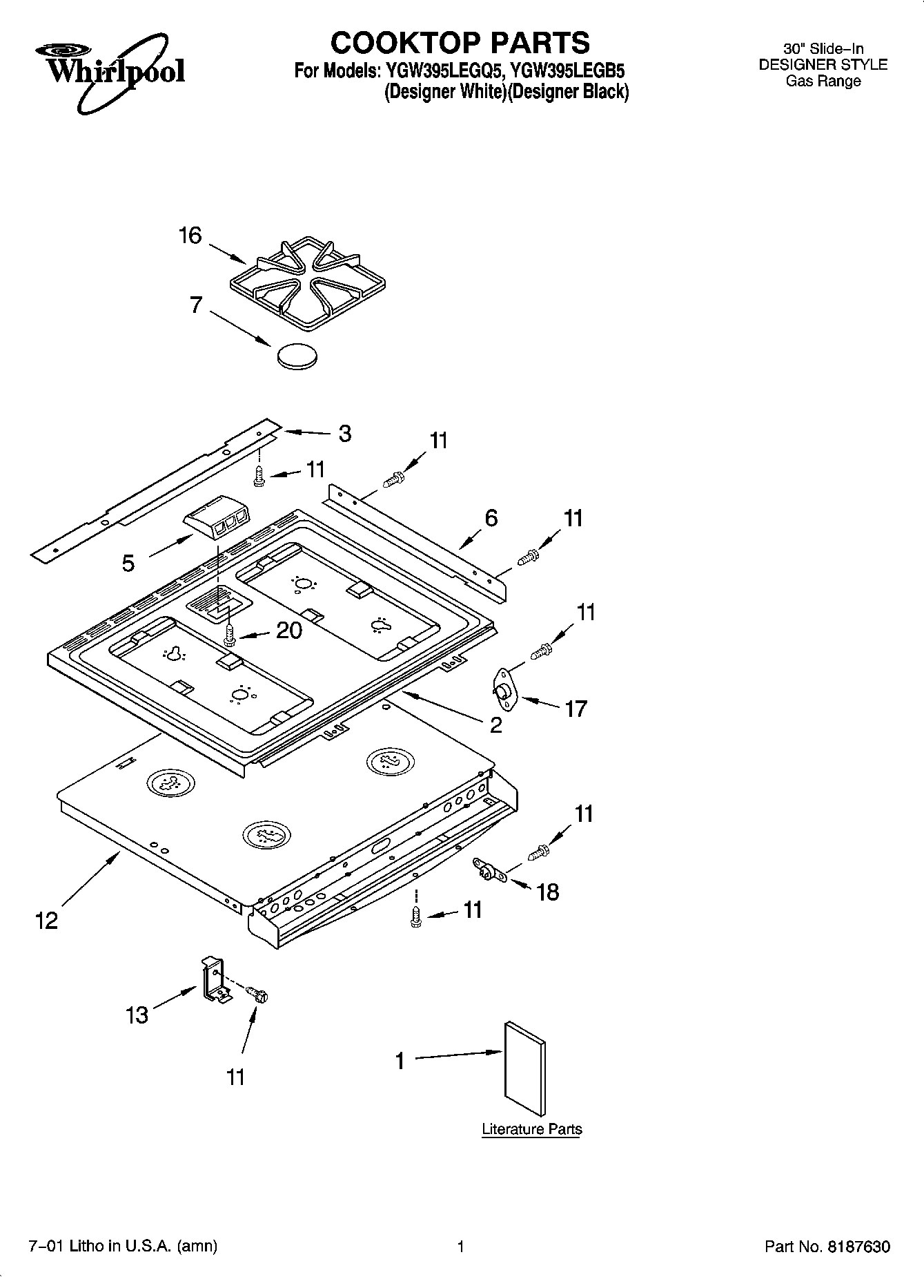 01 - COOKTOP PARTS