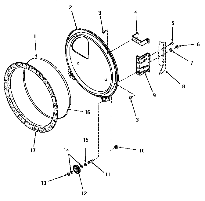 16 - REAR BLKHD, FELT SEAL & CYLINDER ROLLER