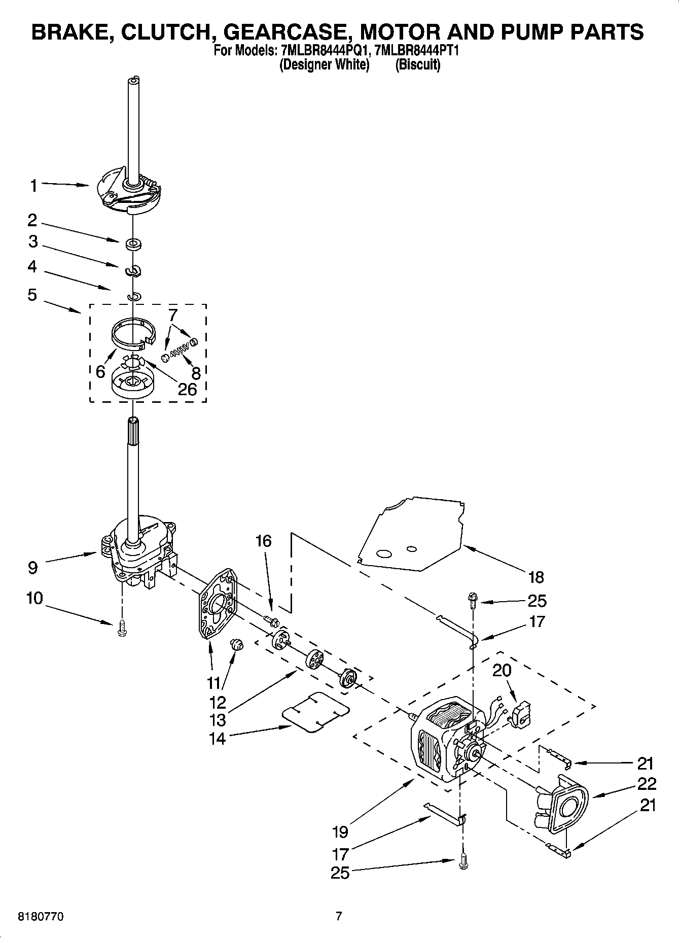 04 - BRAKE, CLUTCH, GEARCASE, MOTOR AND PUMP PARTS