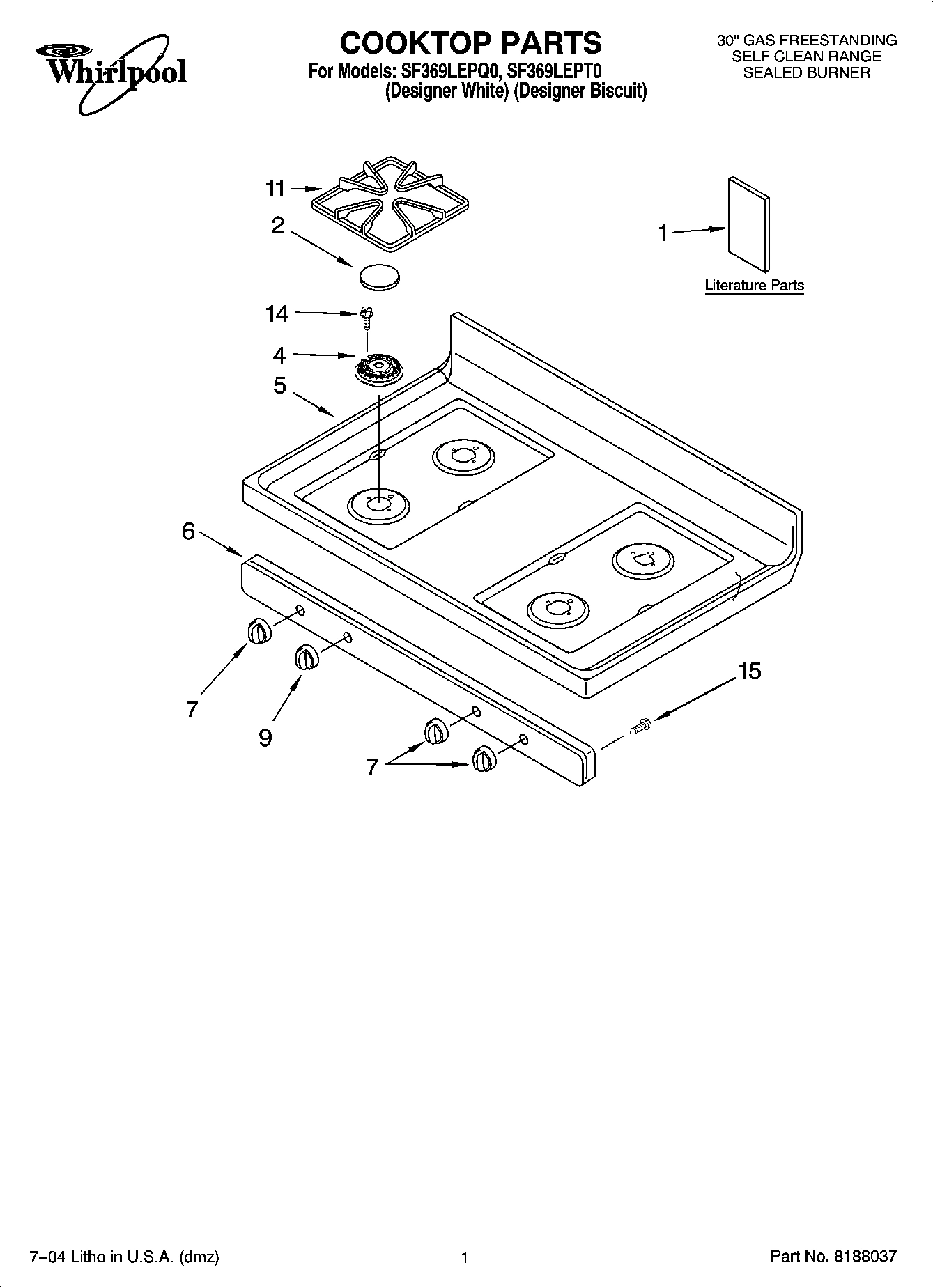 01 - COOKTOP PARTS