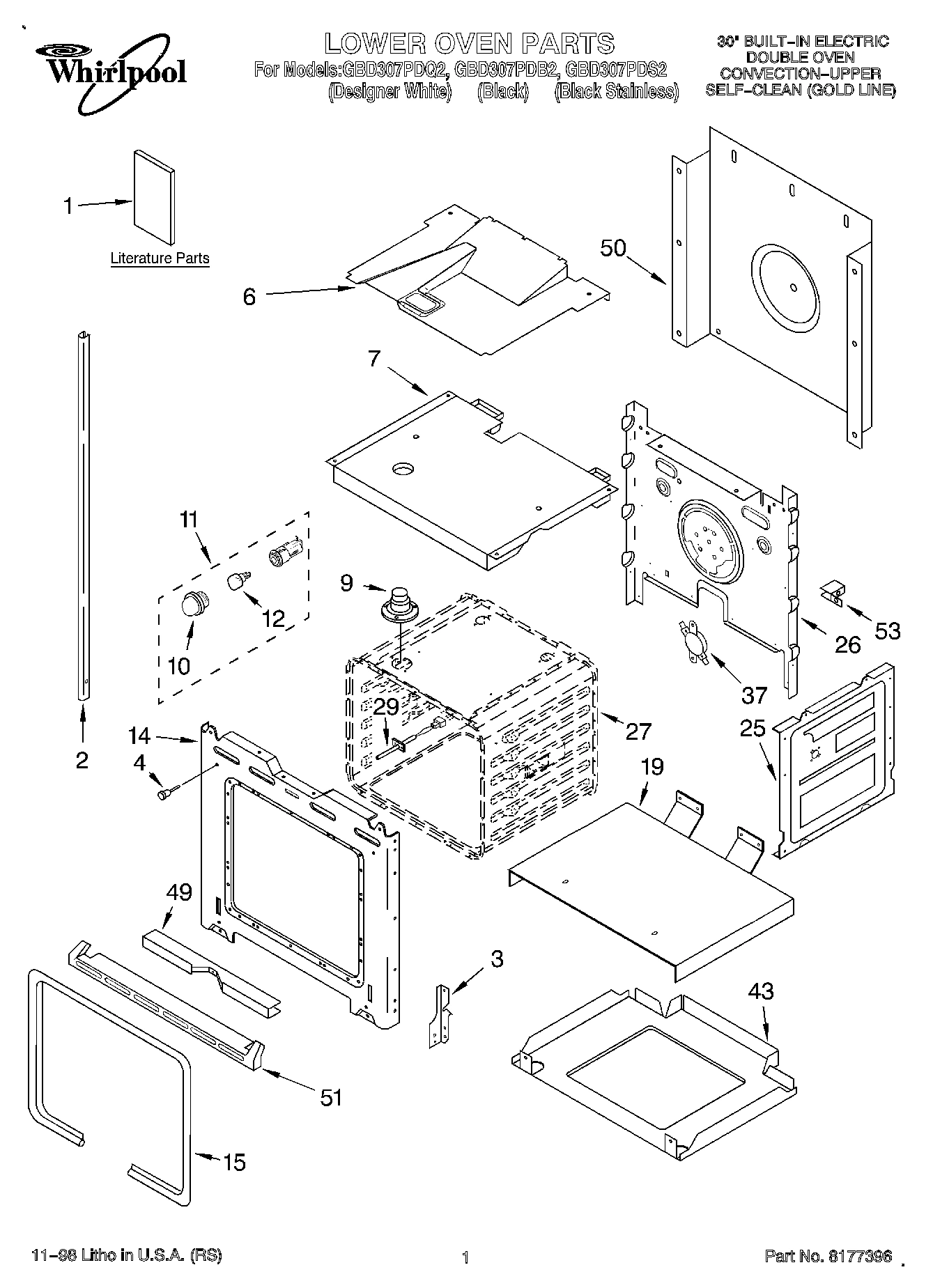 01 - LOWER OVEN, LITERATURE