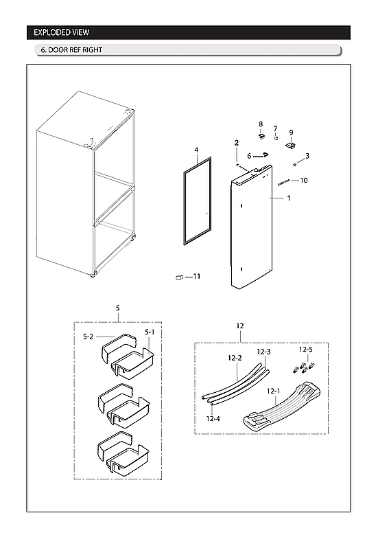 RIGHT REFRIGERATOR DOOR
