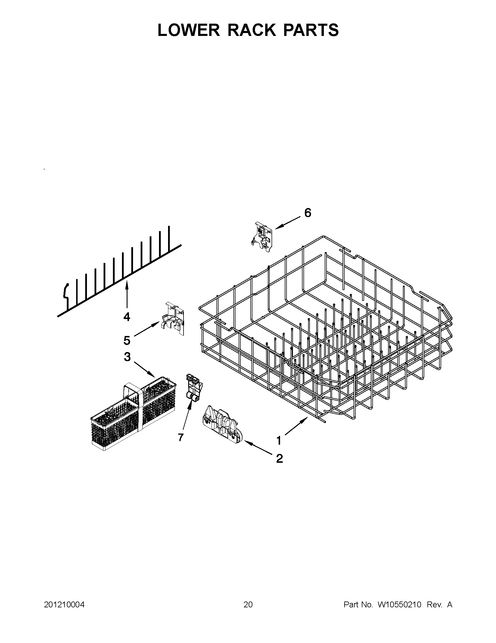 10 - LOWER RACK PARTS