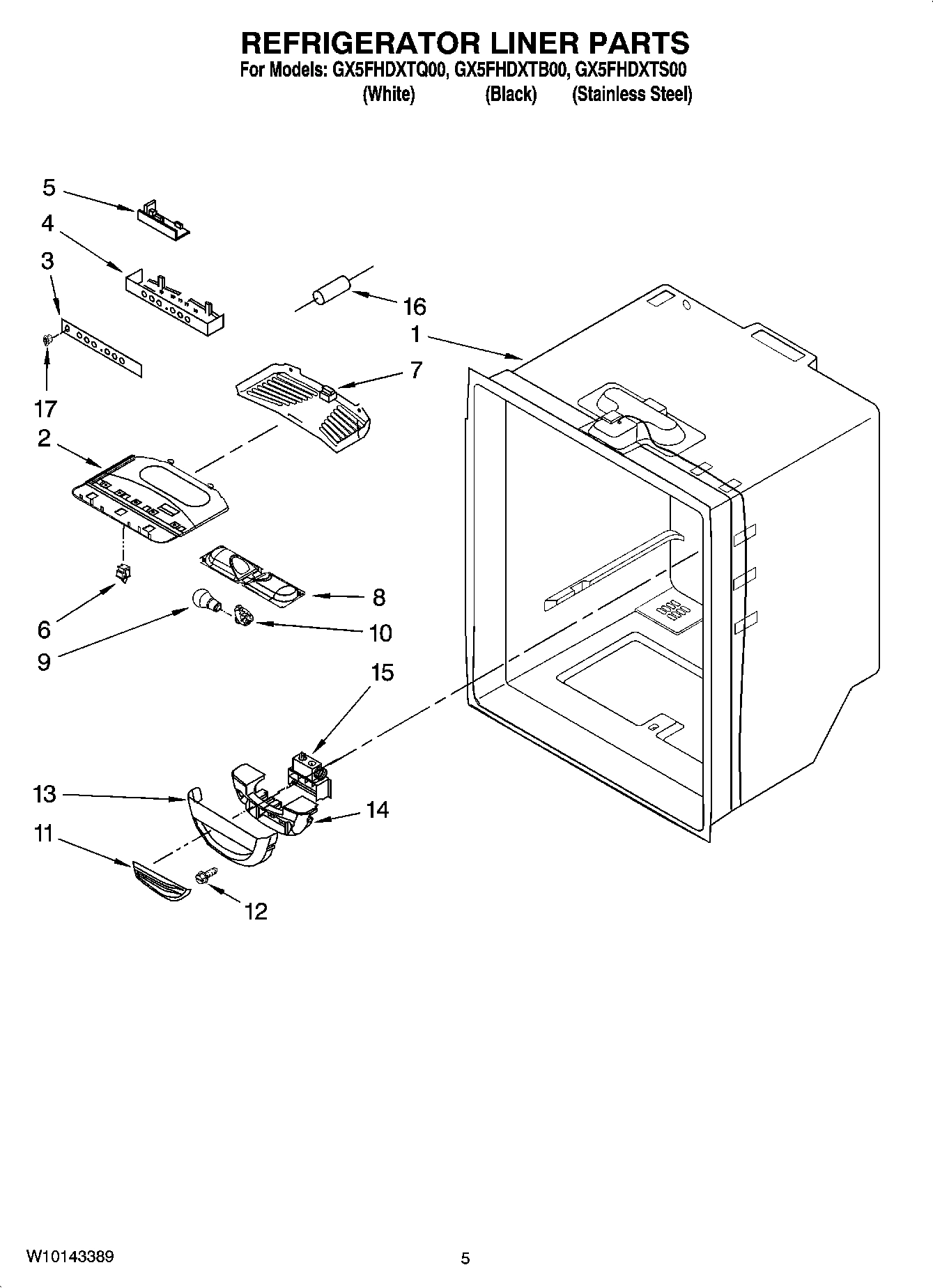 03 - REFRIGERATOR LINER PARTS