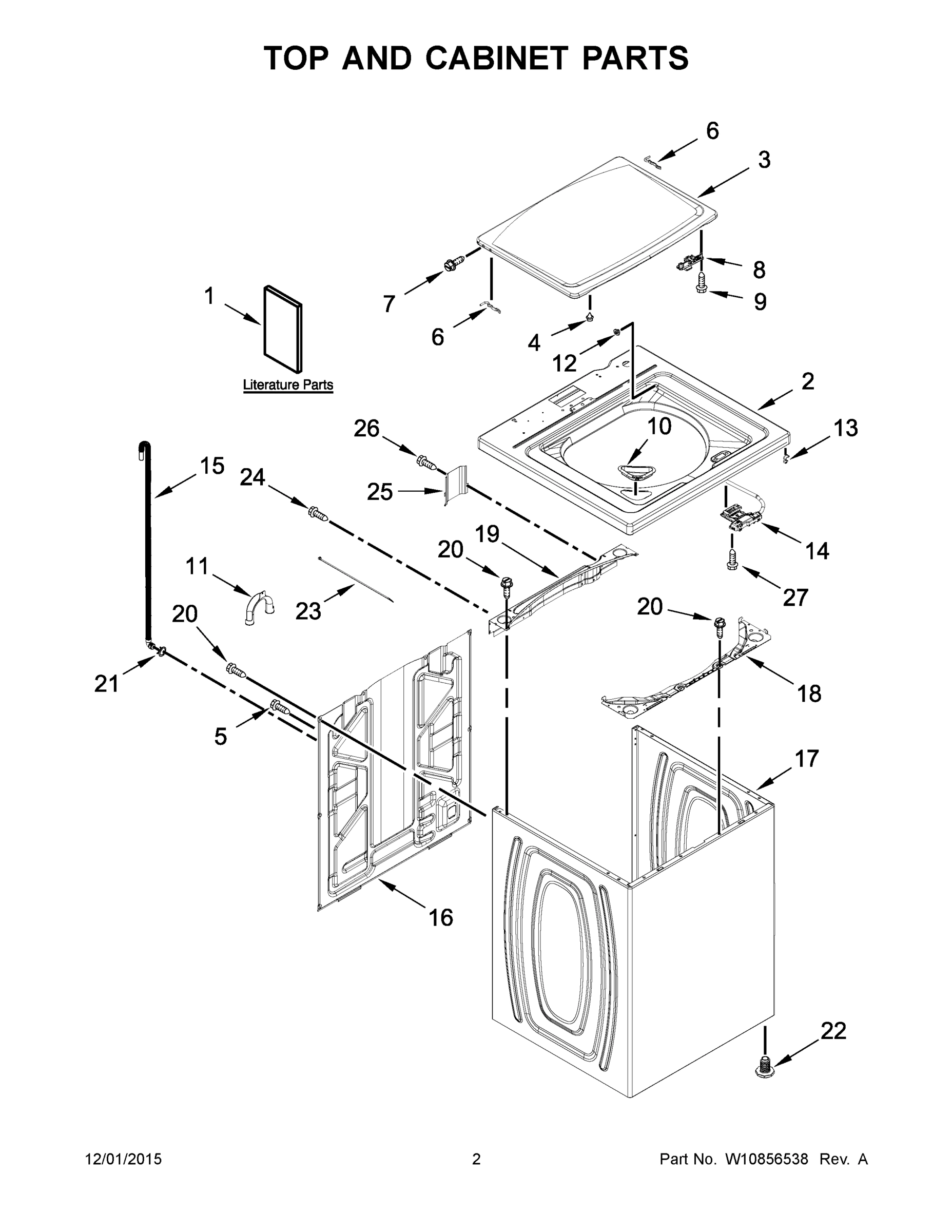 02 - TOP AND CABINET PARTS