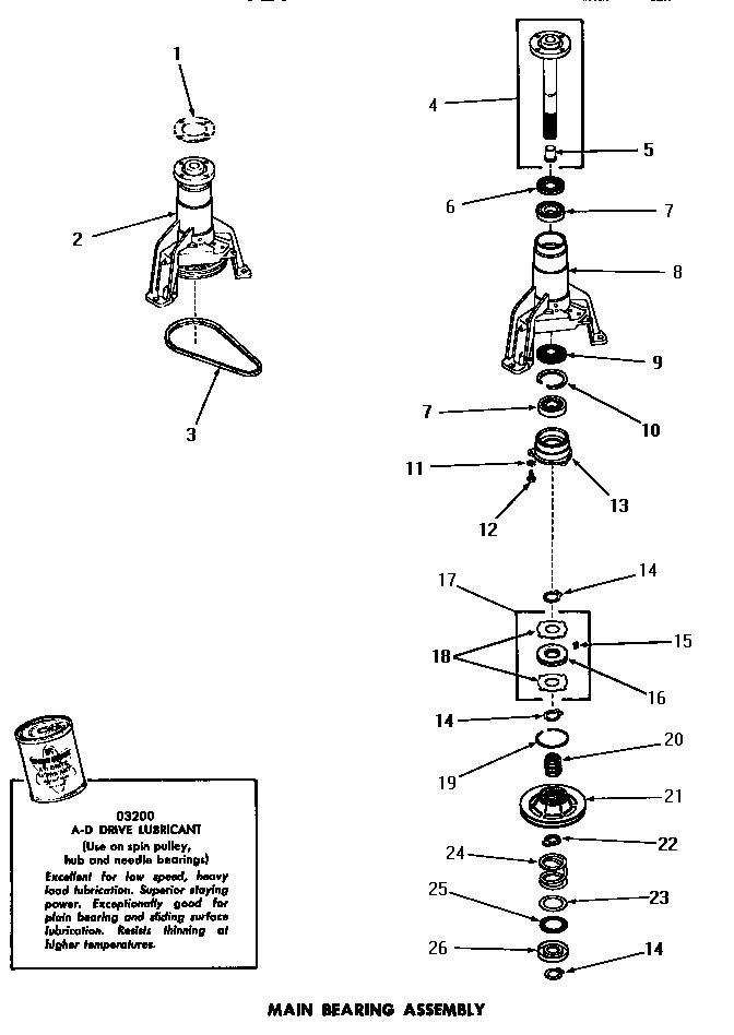 16 - MAIN BEARING ASSY