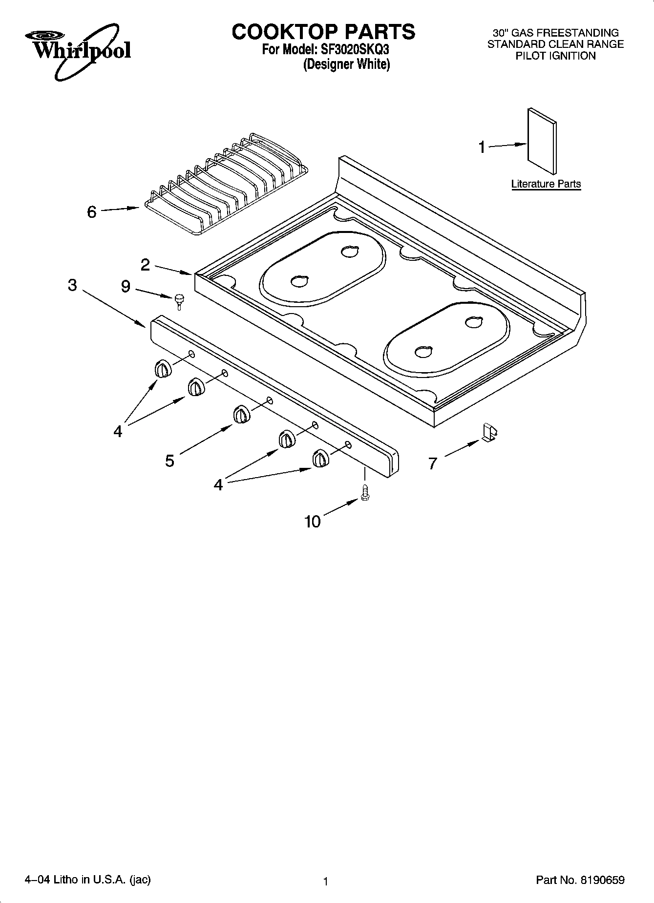 01 - COOKTOP PARTS