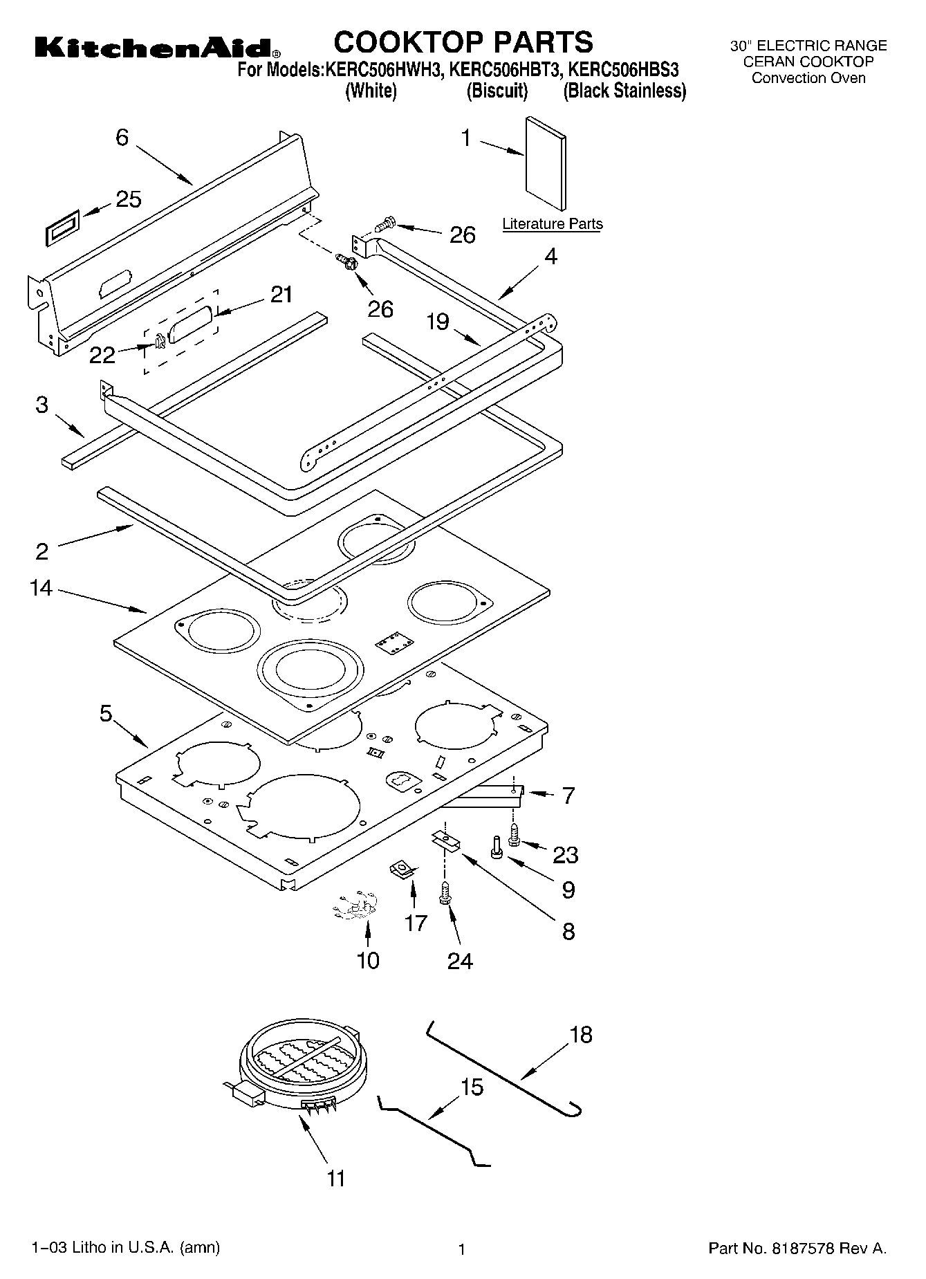01 - COOKTOP PARTS