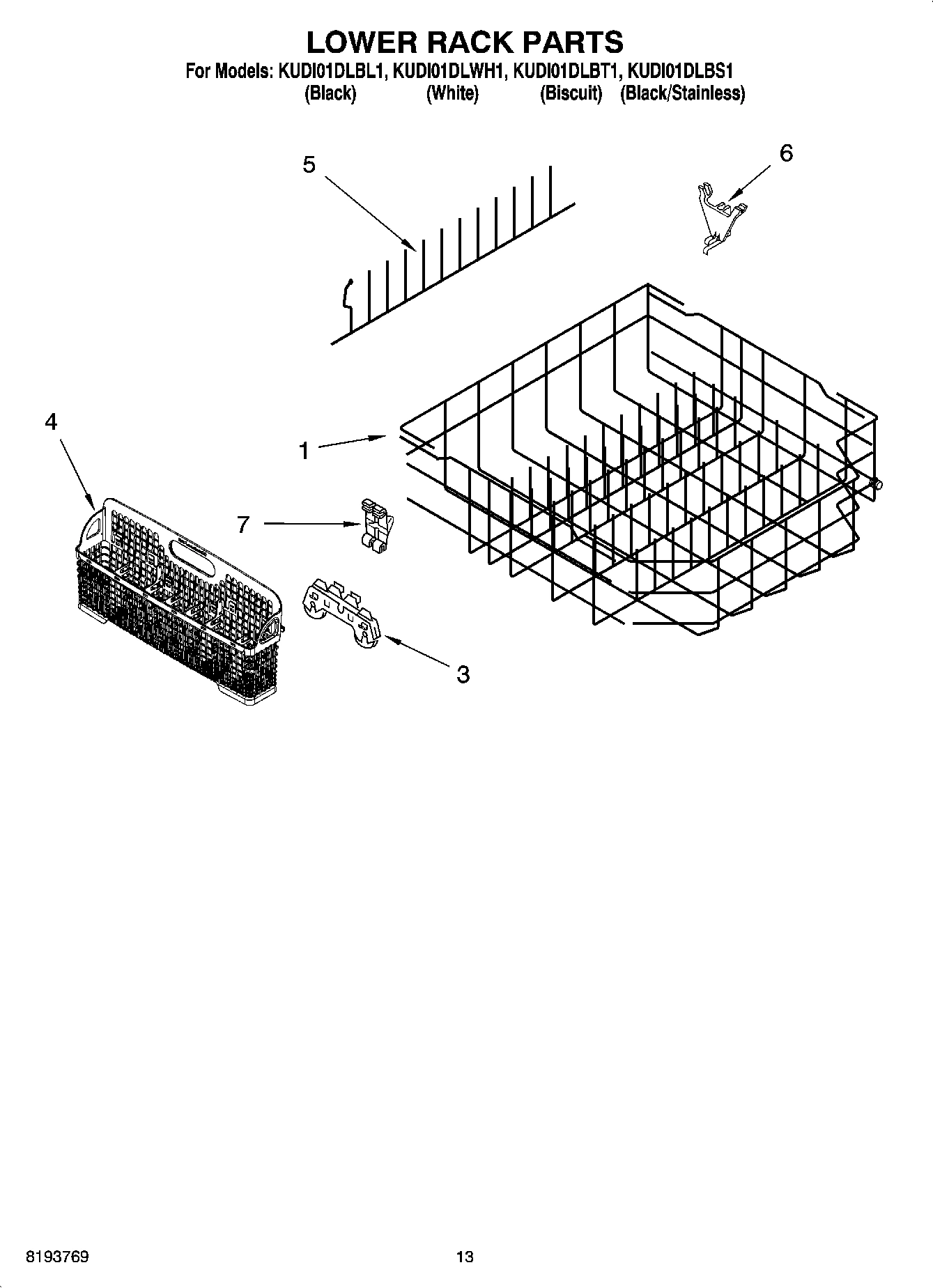 11 - LOWER RACK PARTS