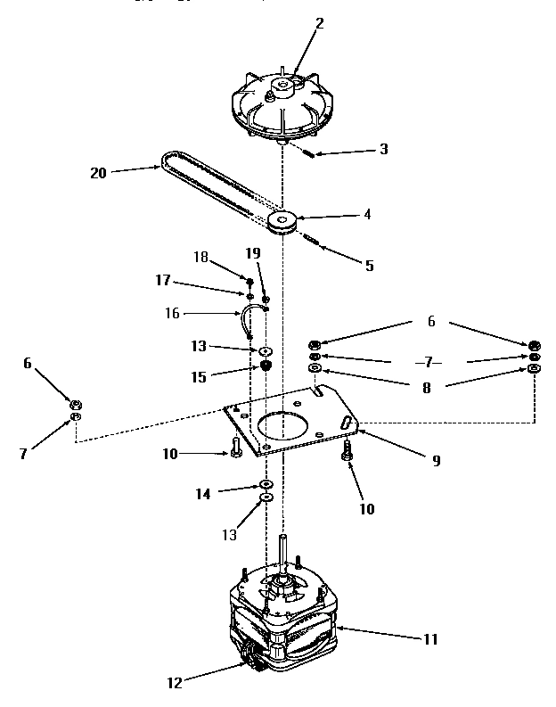 15 - MOTOR, FLUID DRIVE AND PUMP BELT