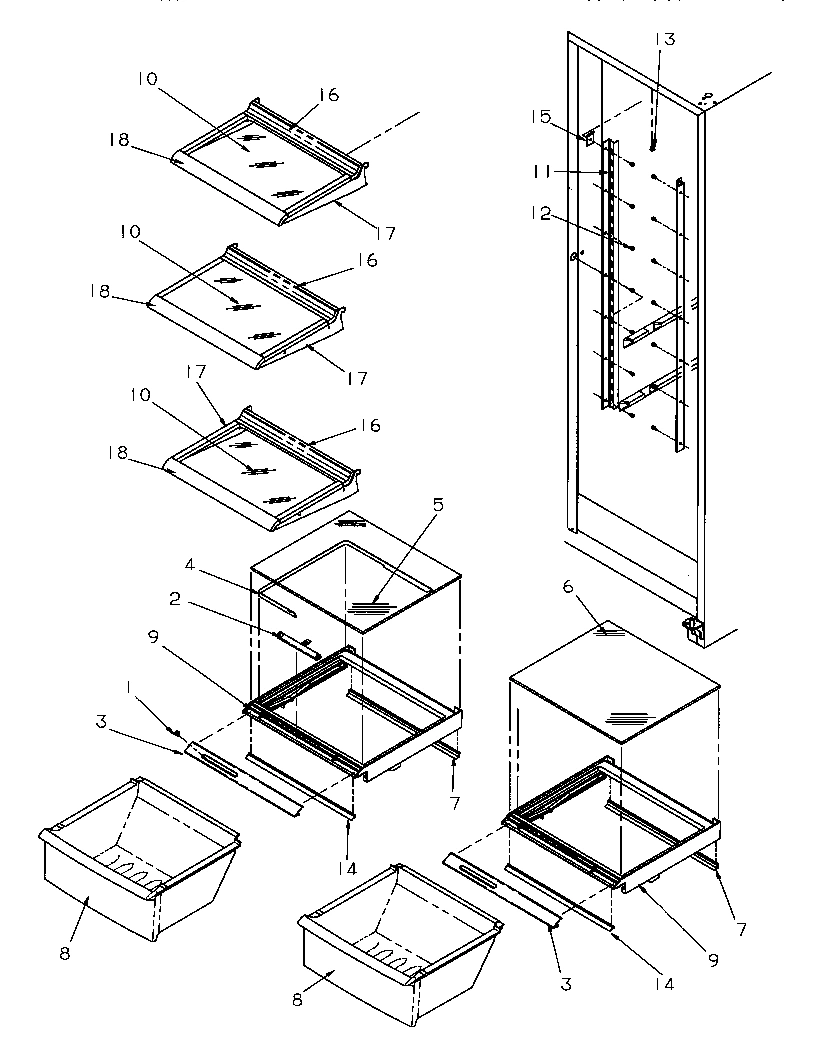 13 - REF SHELVING AND DRAWERS