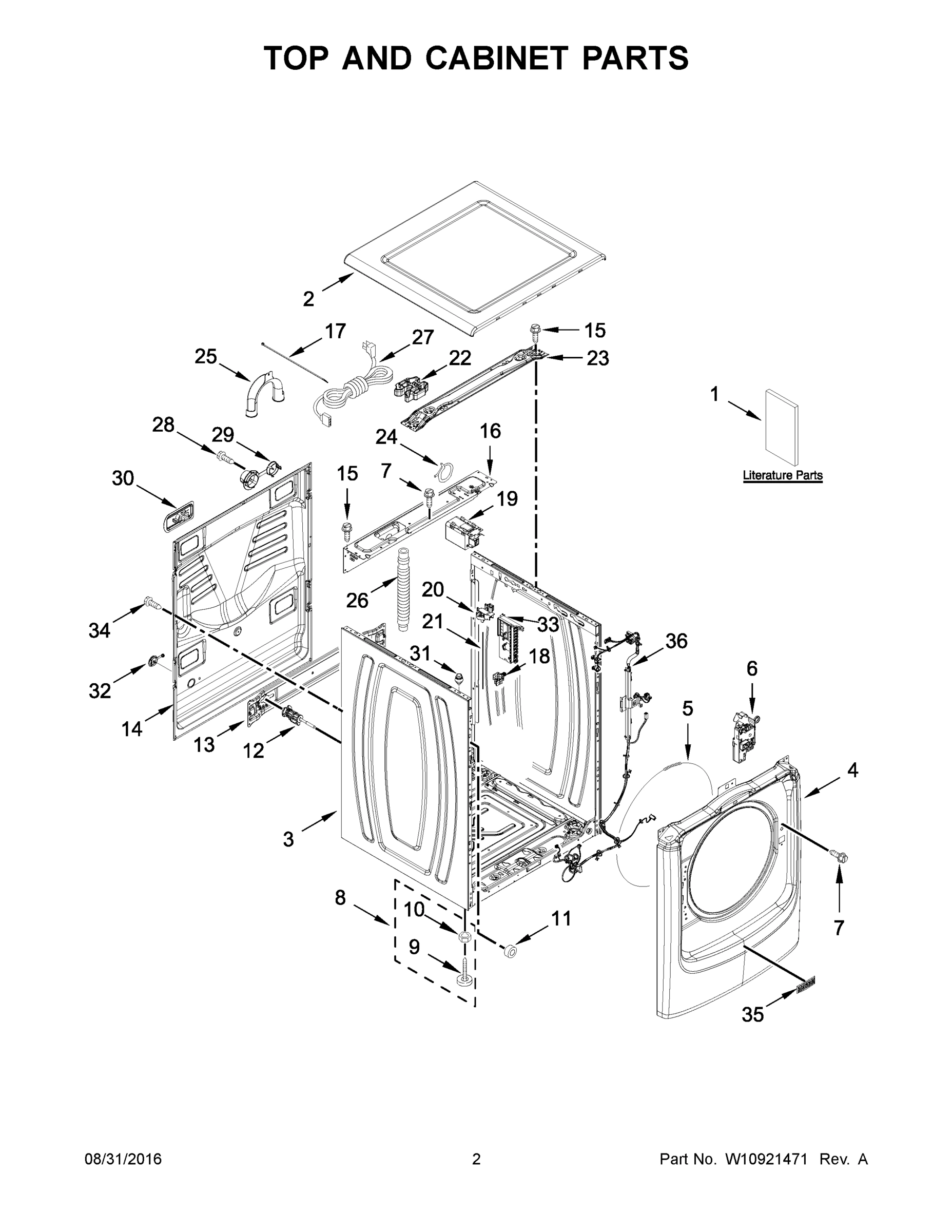 02 - TOP AND CABINET PARTS