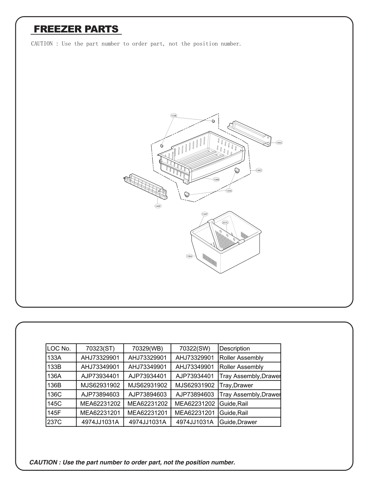 FREEZER PARTS