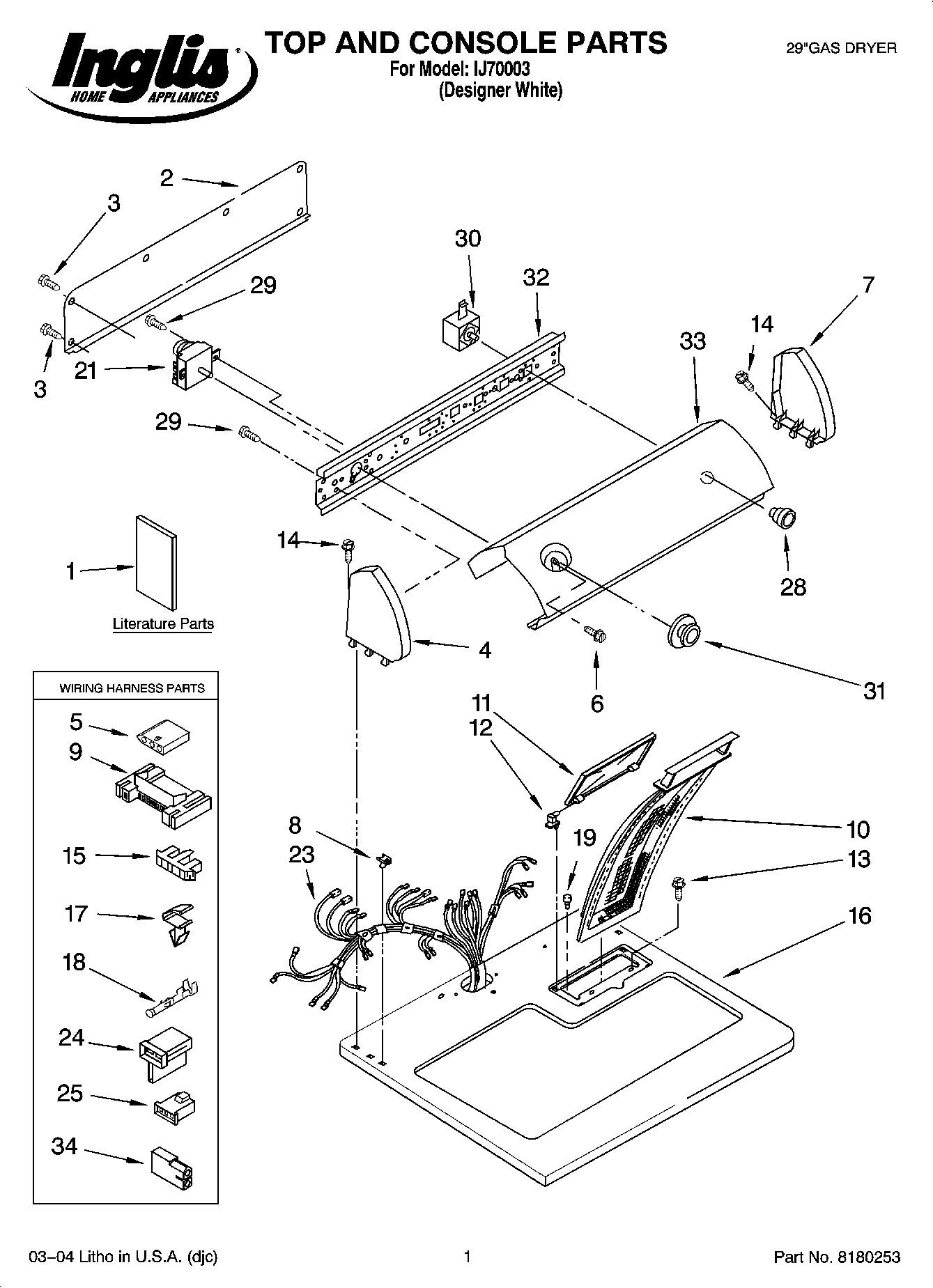 01 - TOP AND CONSOLE PARTS