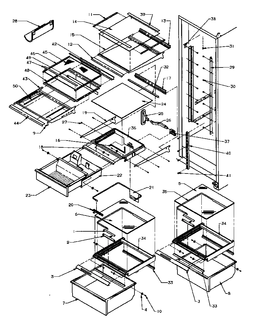 13 - REF SHELVING & DRAWERS