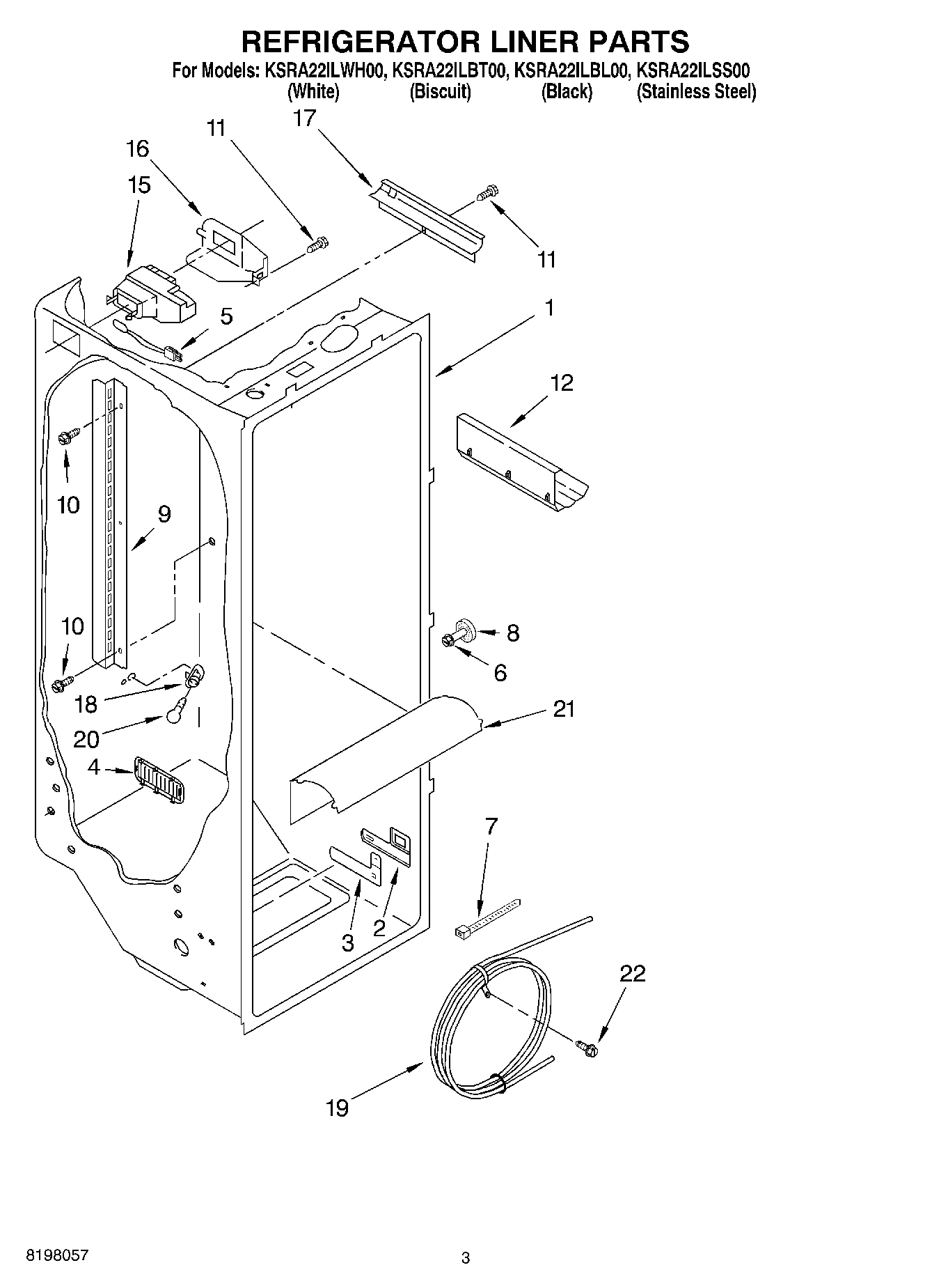 02 - REFRIGERATOR LINER PARTS