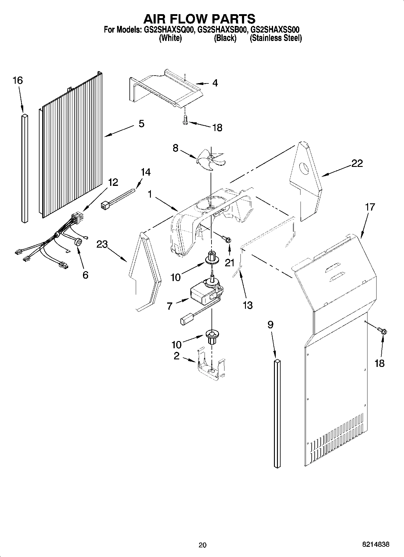 12 - AIR FLOW PARTS, OPTIONAL PARTS (NOT INCLUDED)