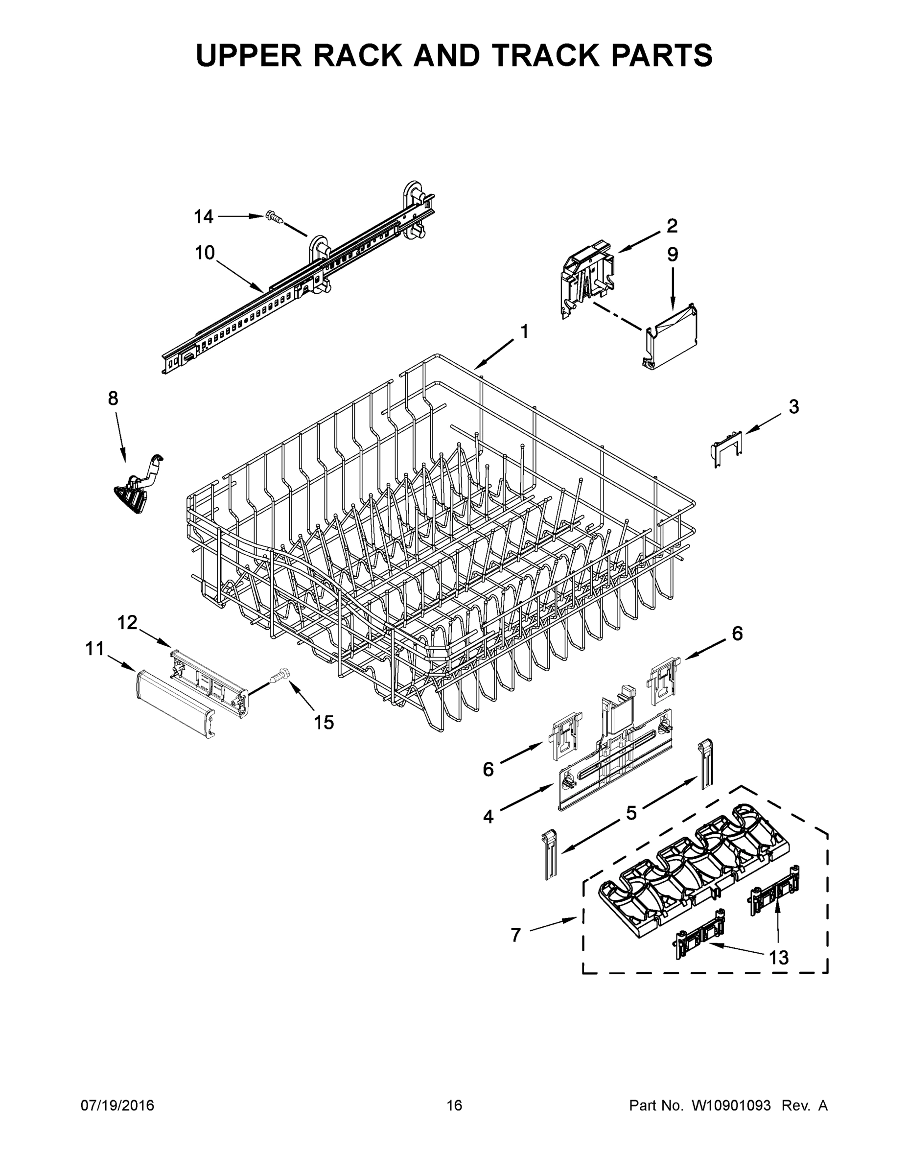 09 - UPPER RACK AND TRACK PARTS