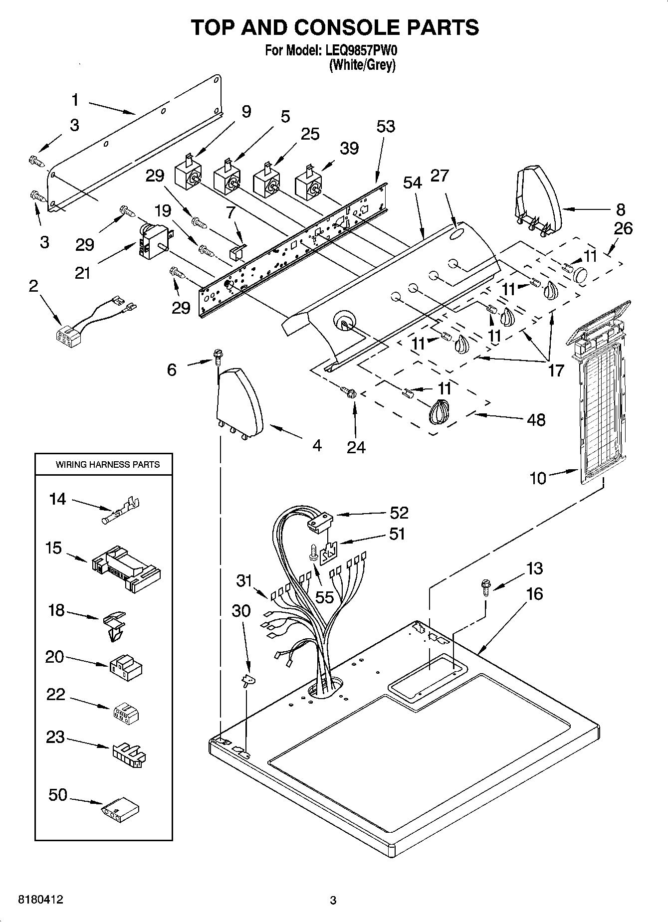 02 - TOP AND CONSOLE PARTS