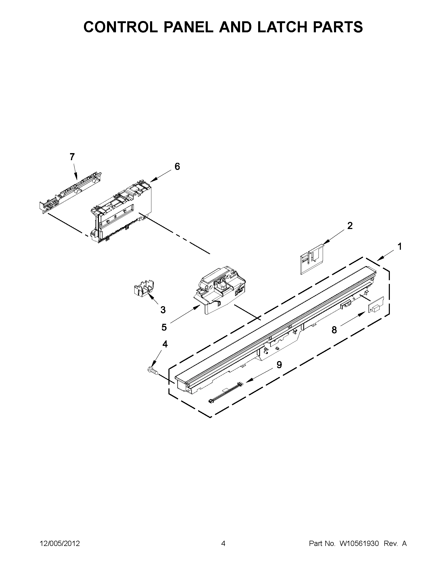 02 - CONTROL PANEL AND LATCH PARTS