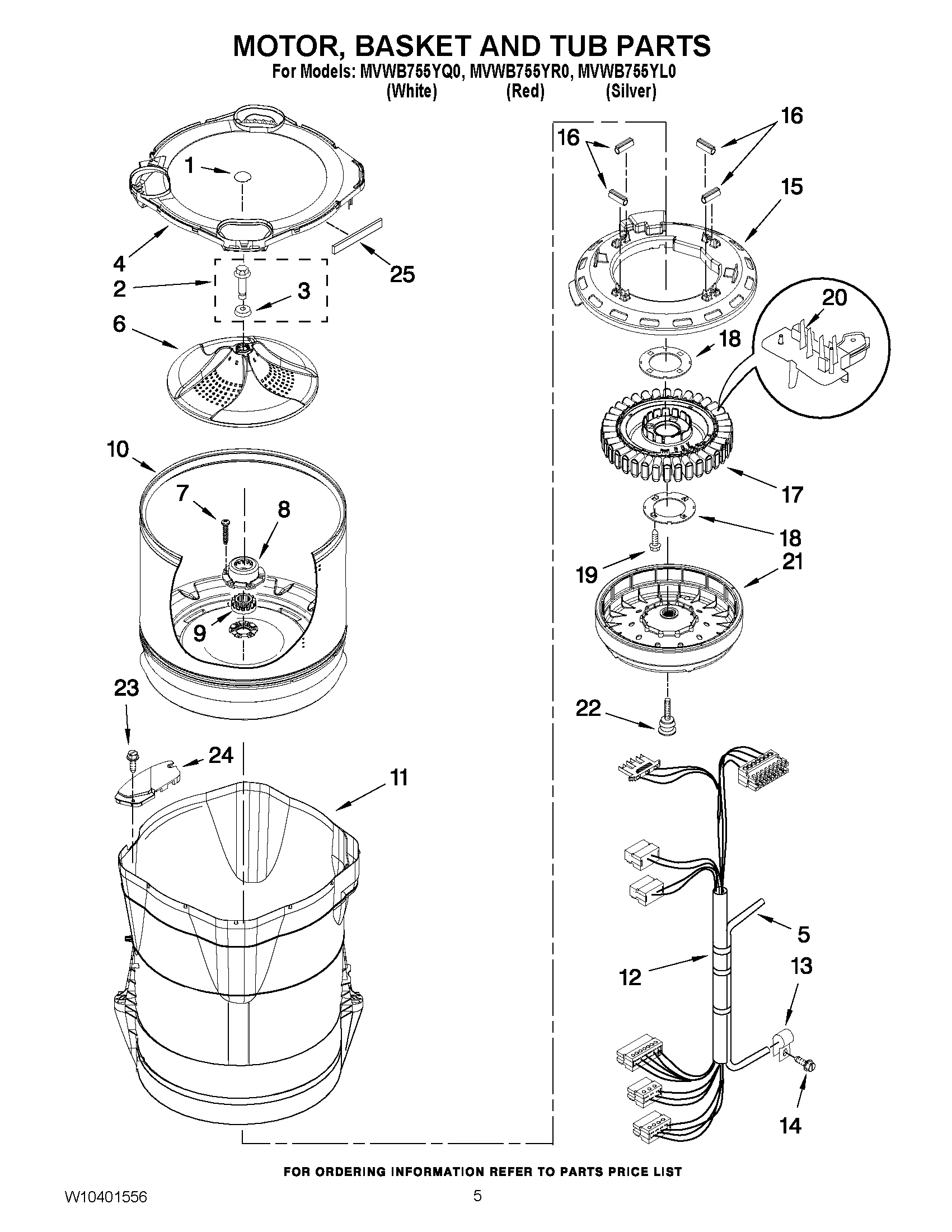 03 - MOTOR, BASKET AND TUB PARTS