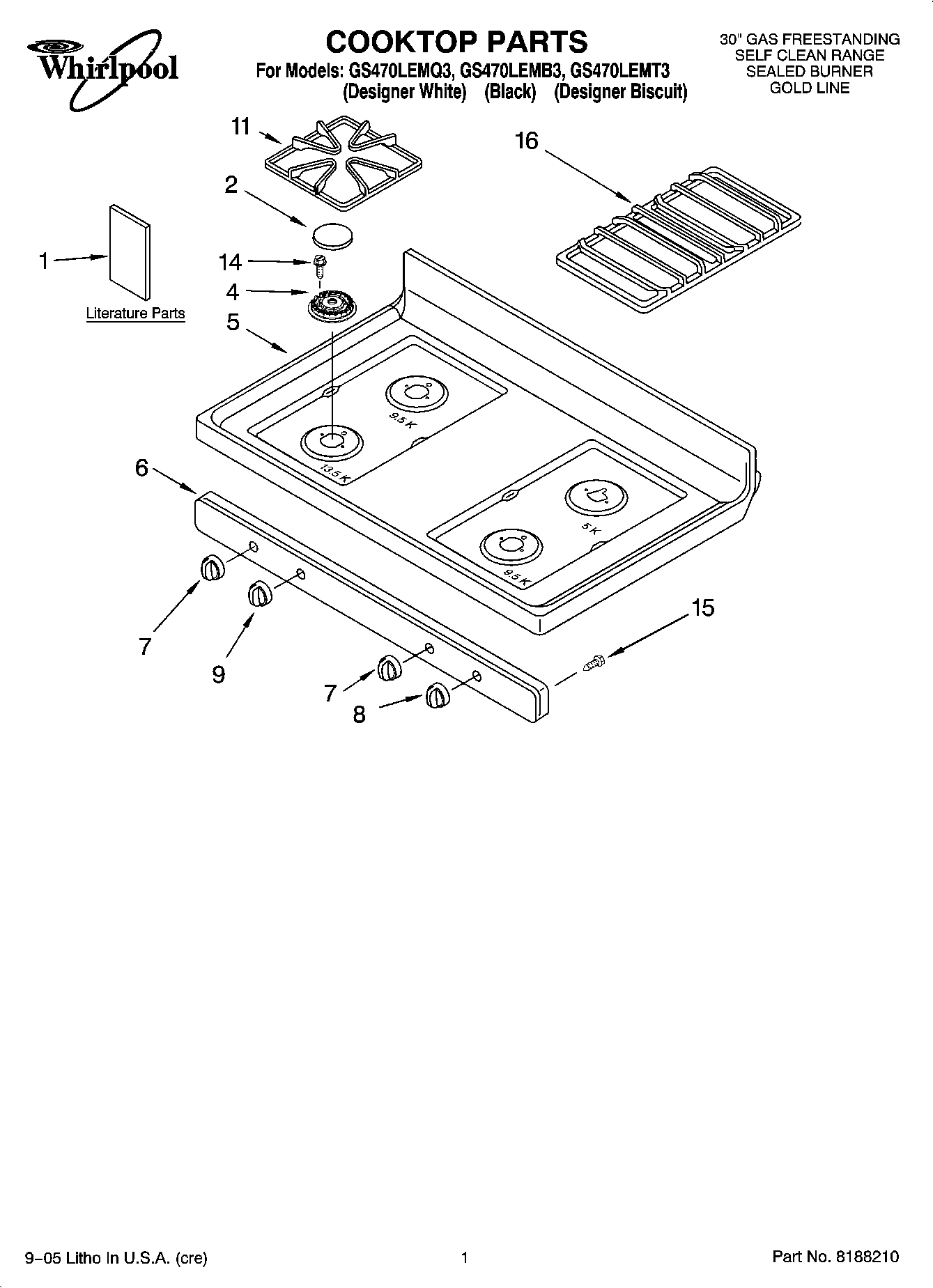 01 - COOKTOP PARTS