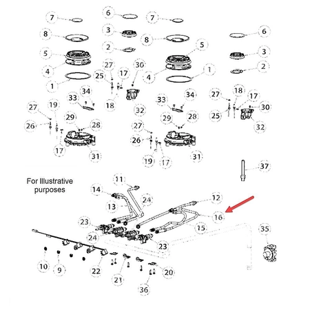 577065 Fisher & Paykel Dual Outer Tube Nut As