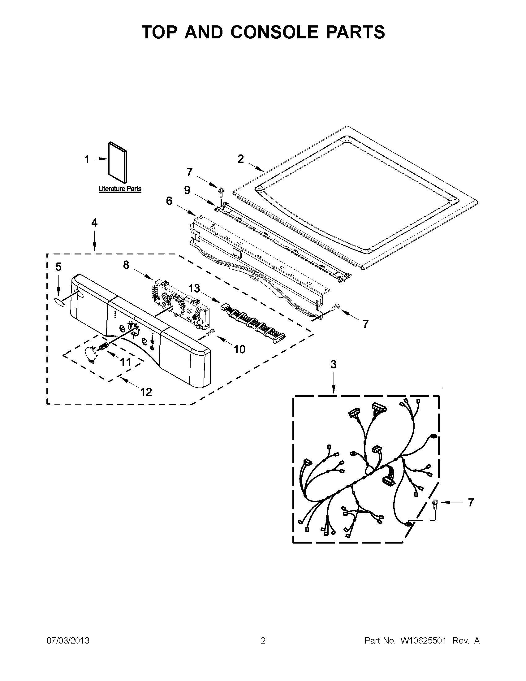 01 - TOP AND CONSOLE PARTS